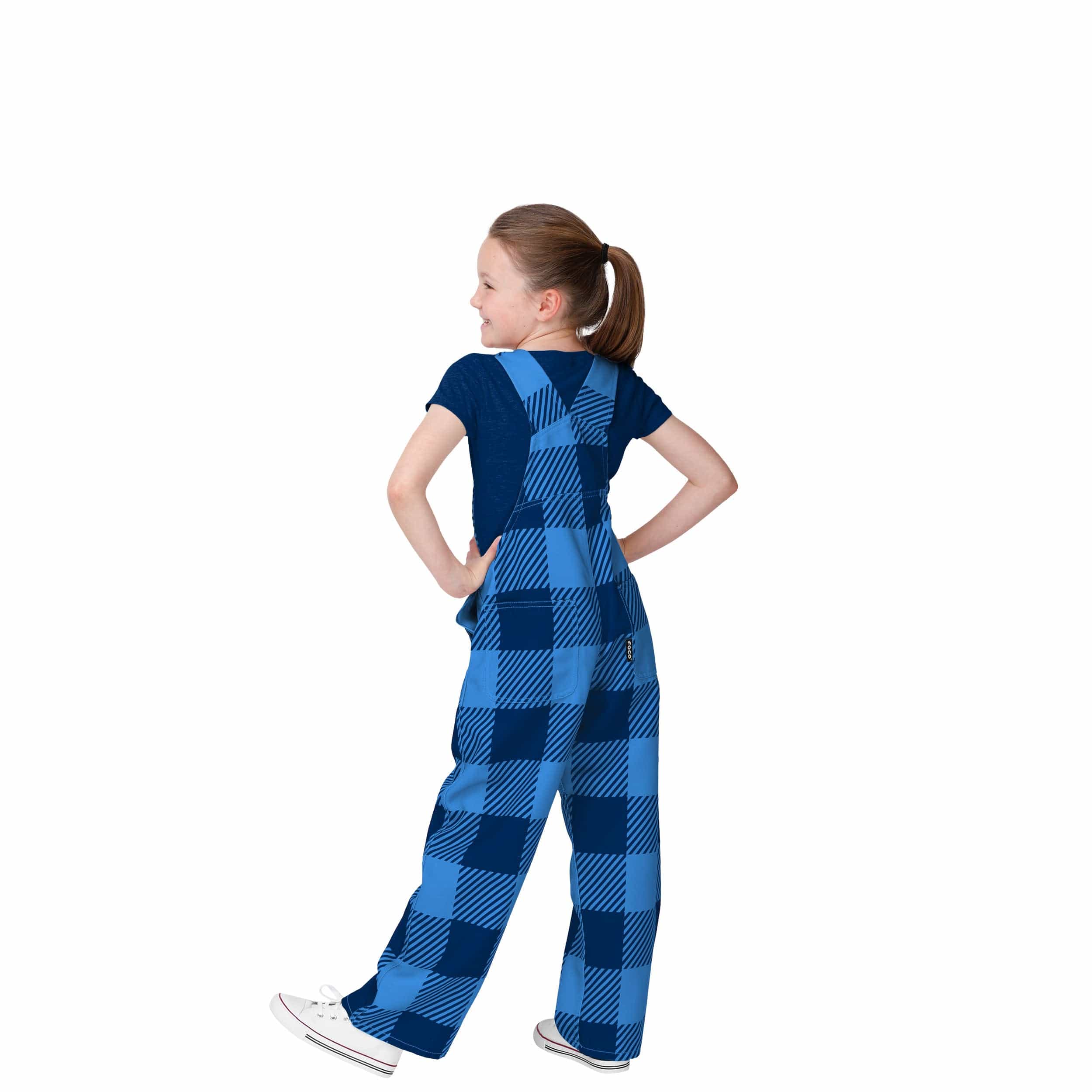 Tennessee Titans NFL Youth Plaid Bib Overalls - Image 2