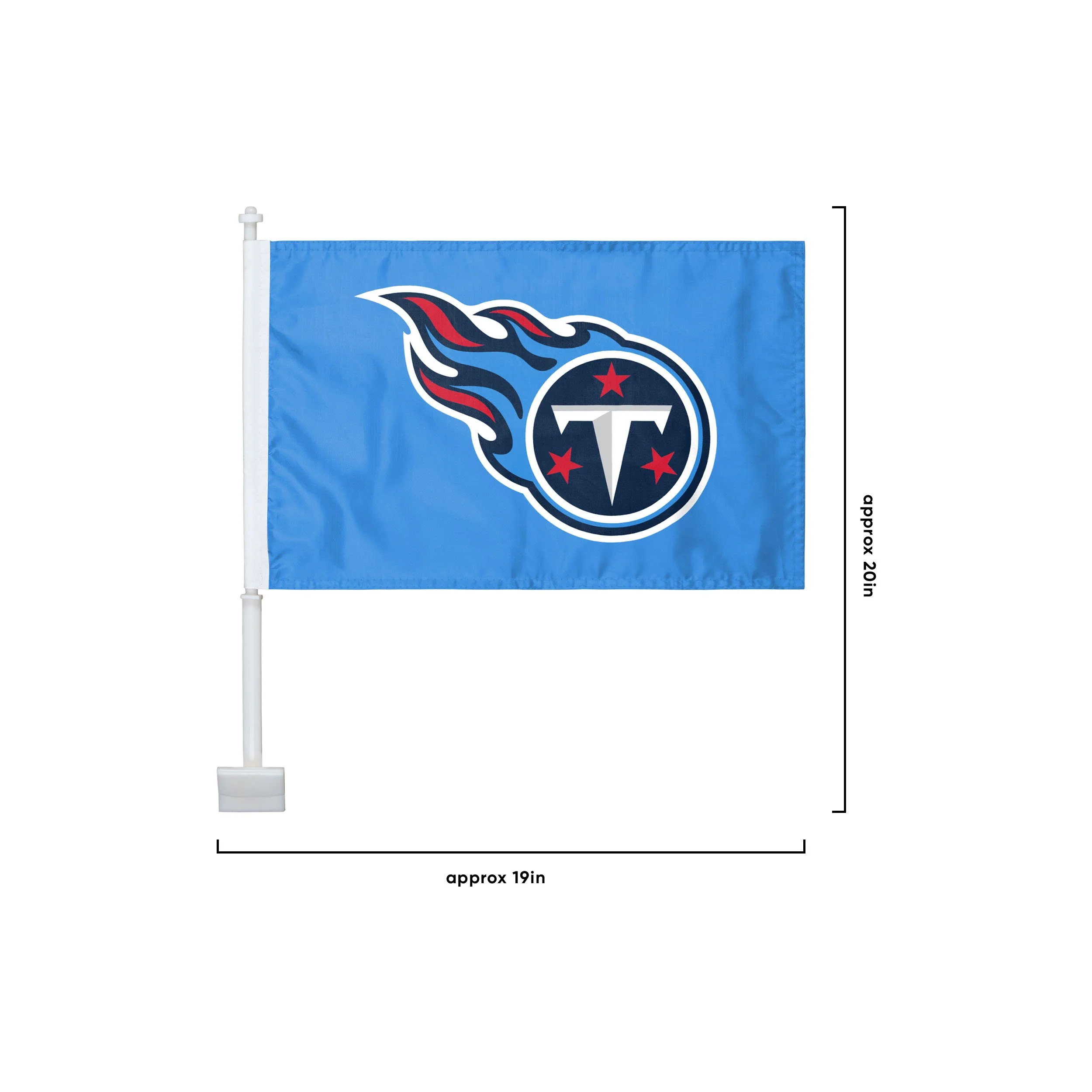 Tennessee Titans NFL 2 Pack Solid Car Flag - Image 3