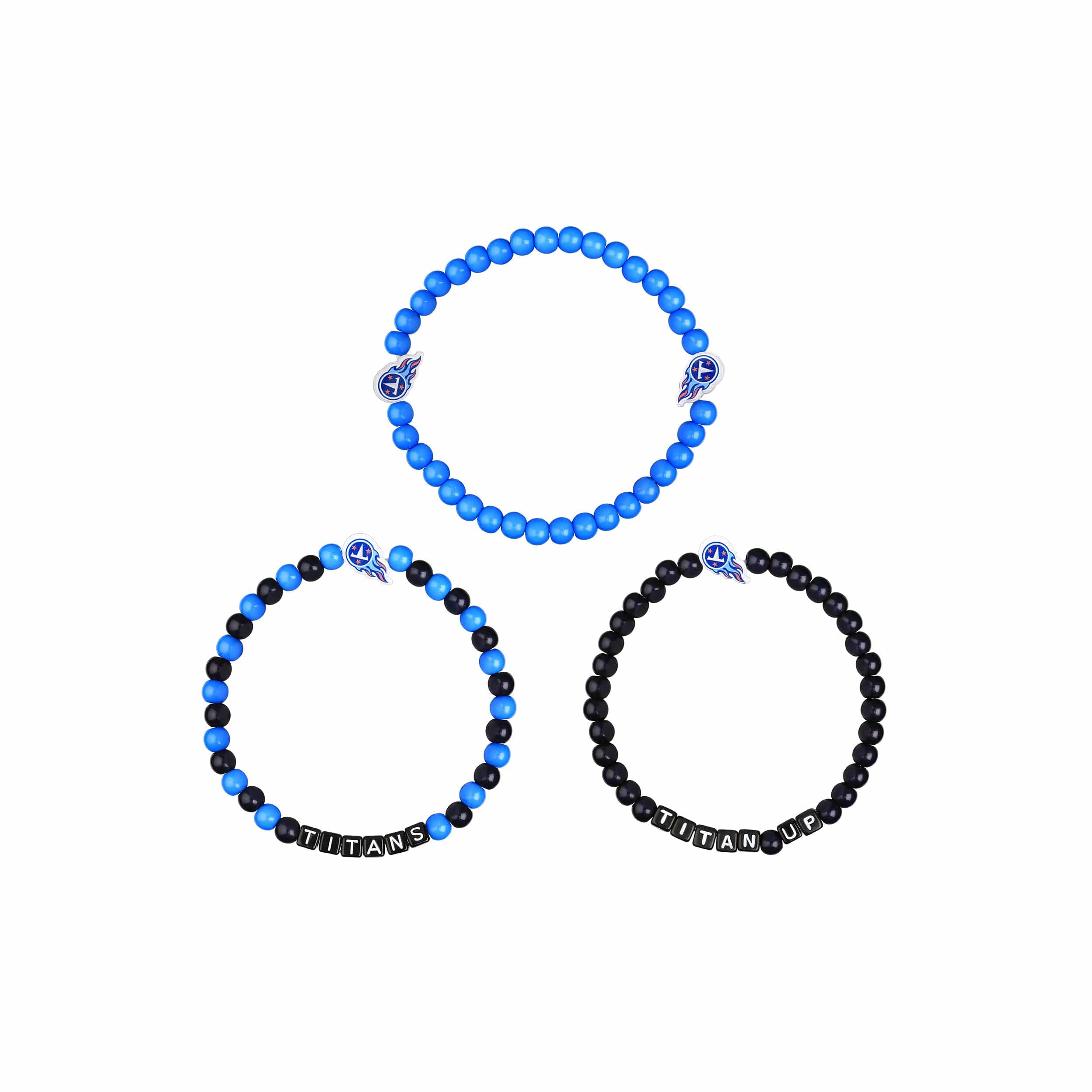 Tennessee Titans NFL 3 Pack Beaded Friendship Bracelet - Image 3