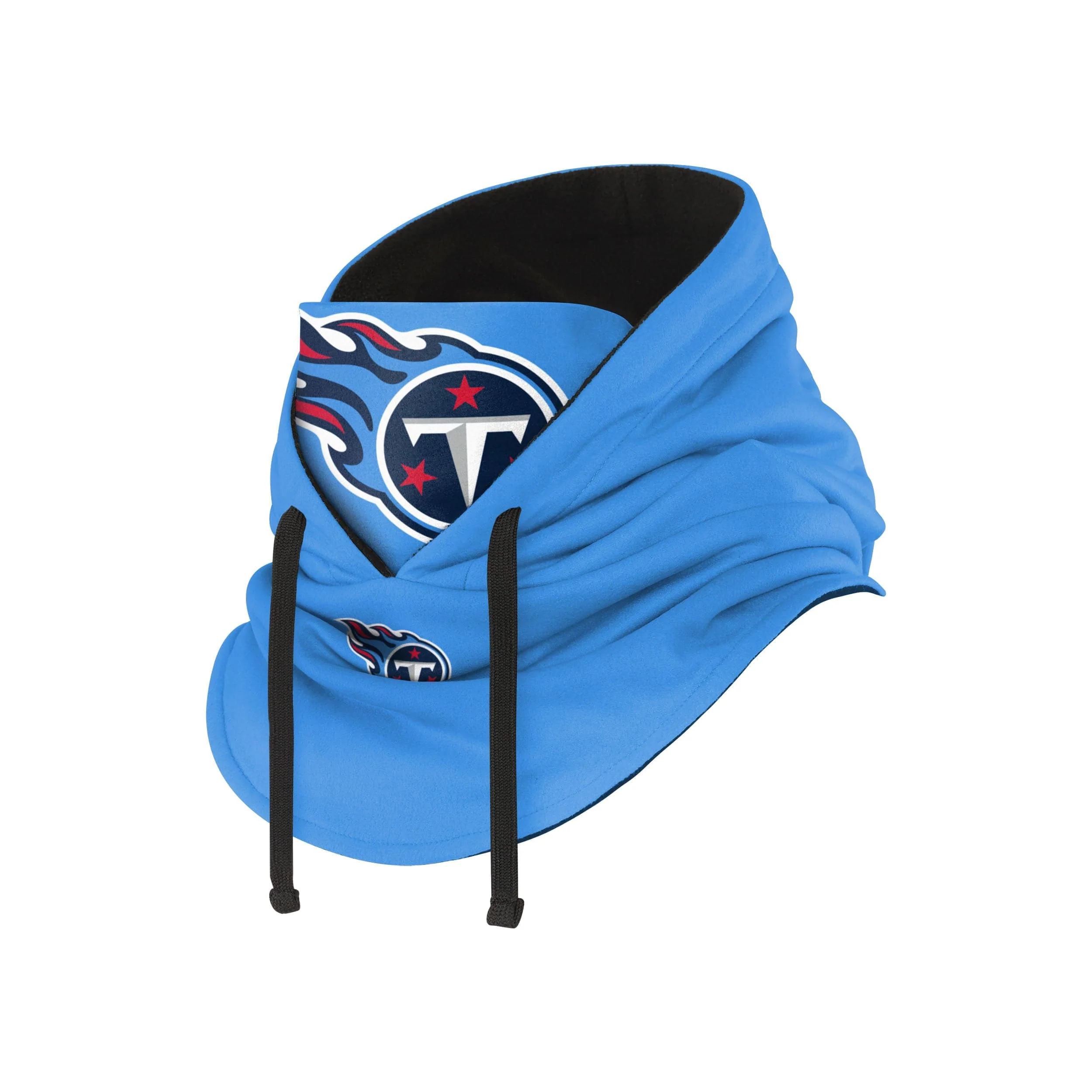 Tennessee Titans NFL Alternate Team Color Drawstring Hooded Gaiter - Image 2