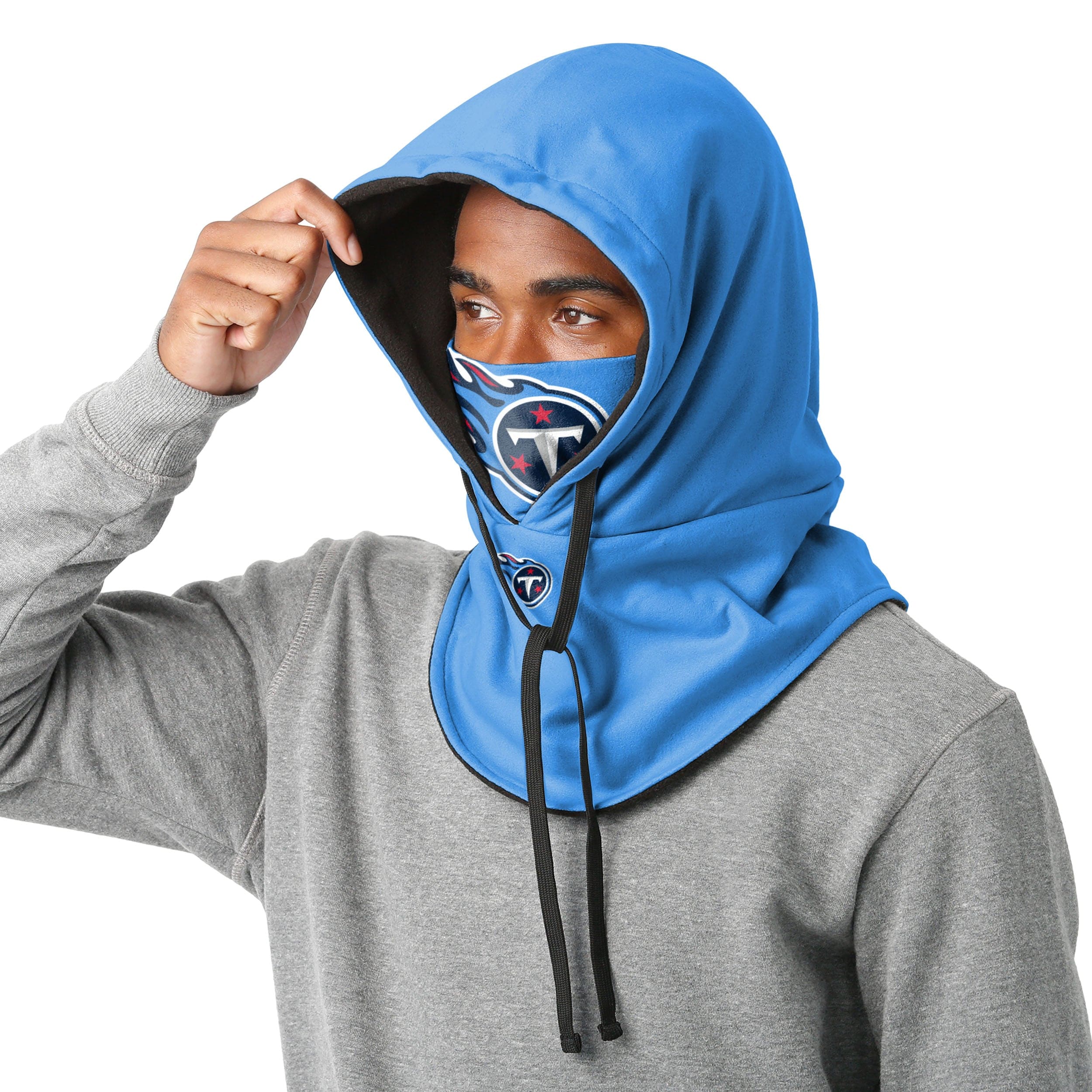 Tennessee Titans NFL Alternate Team Color Drawstring Hooded Gaiter - Image 3
