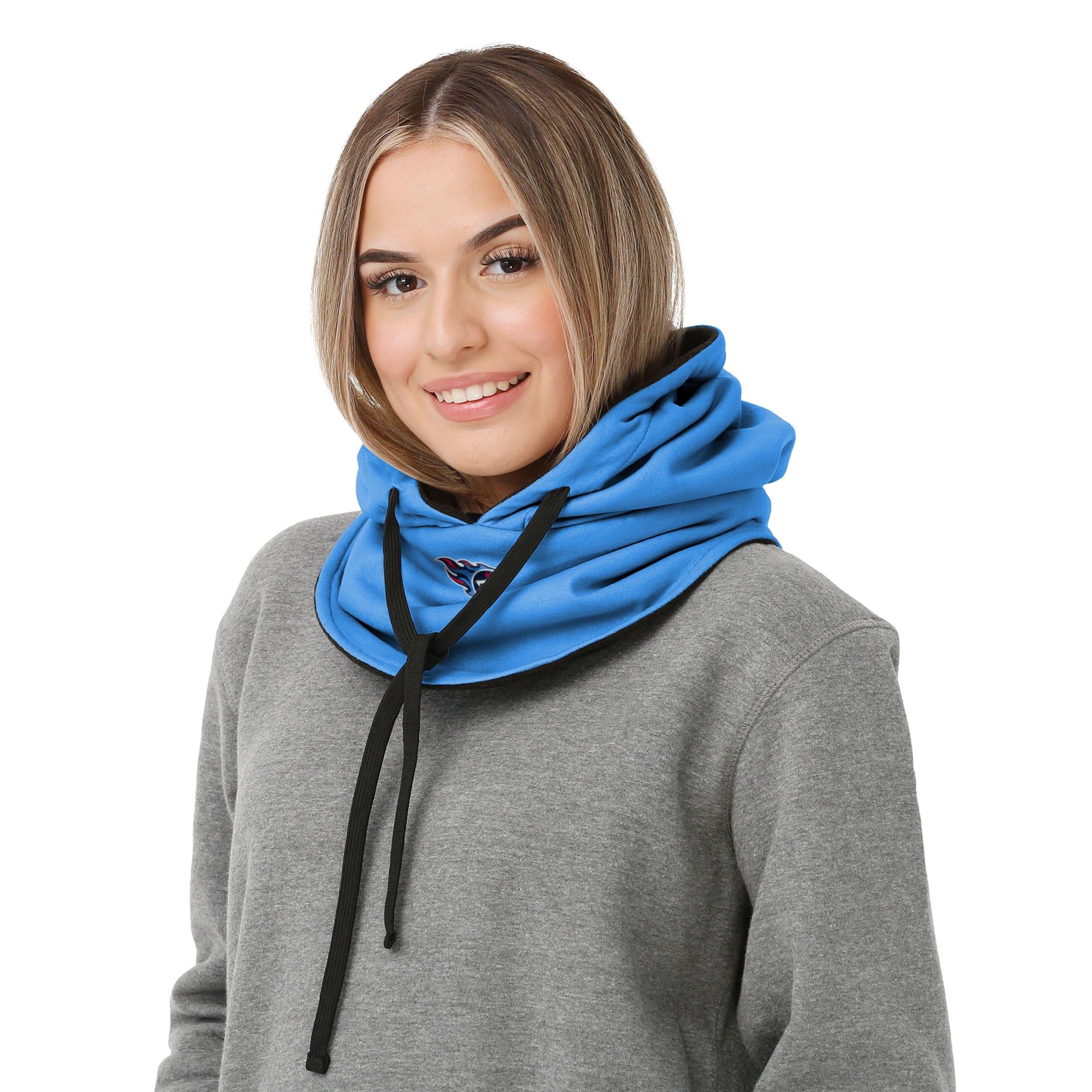 Tennessee Titans NFL Alternate Team Color Drawstring Hooded Gaiter - Image 4