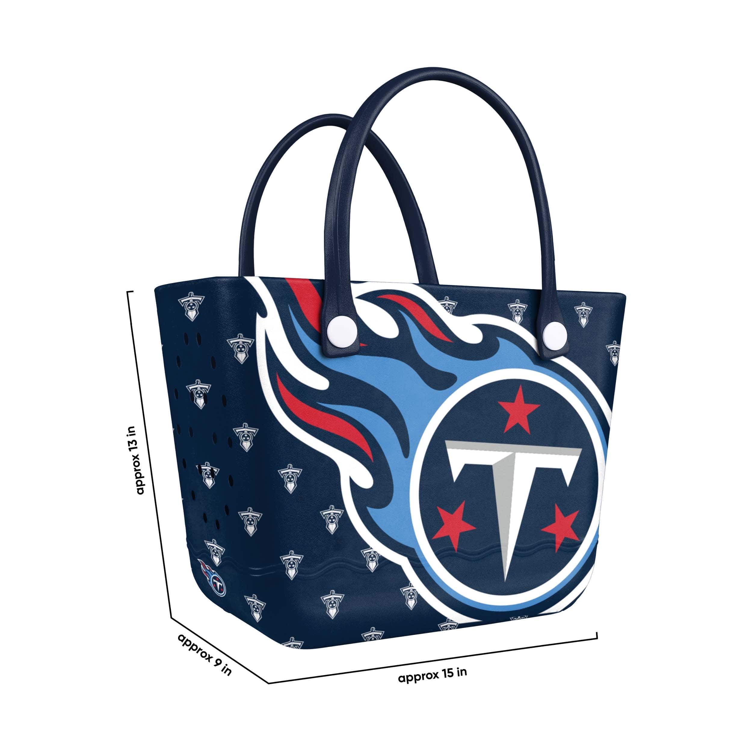 Tennessee Titans NFL Big Logo Mini Print Tailgate Tote Bag - Image 3