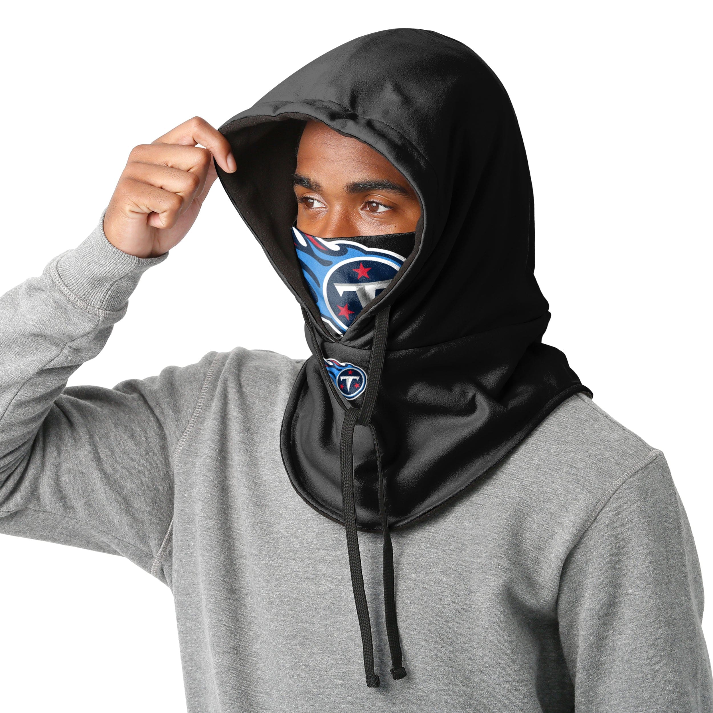 Tennessee Titans NFL Black Drawstring Hooded Gaiter - Image 3