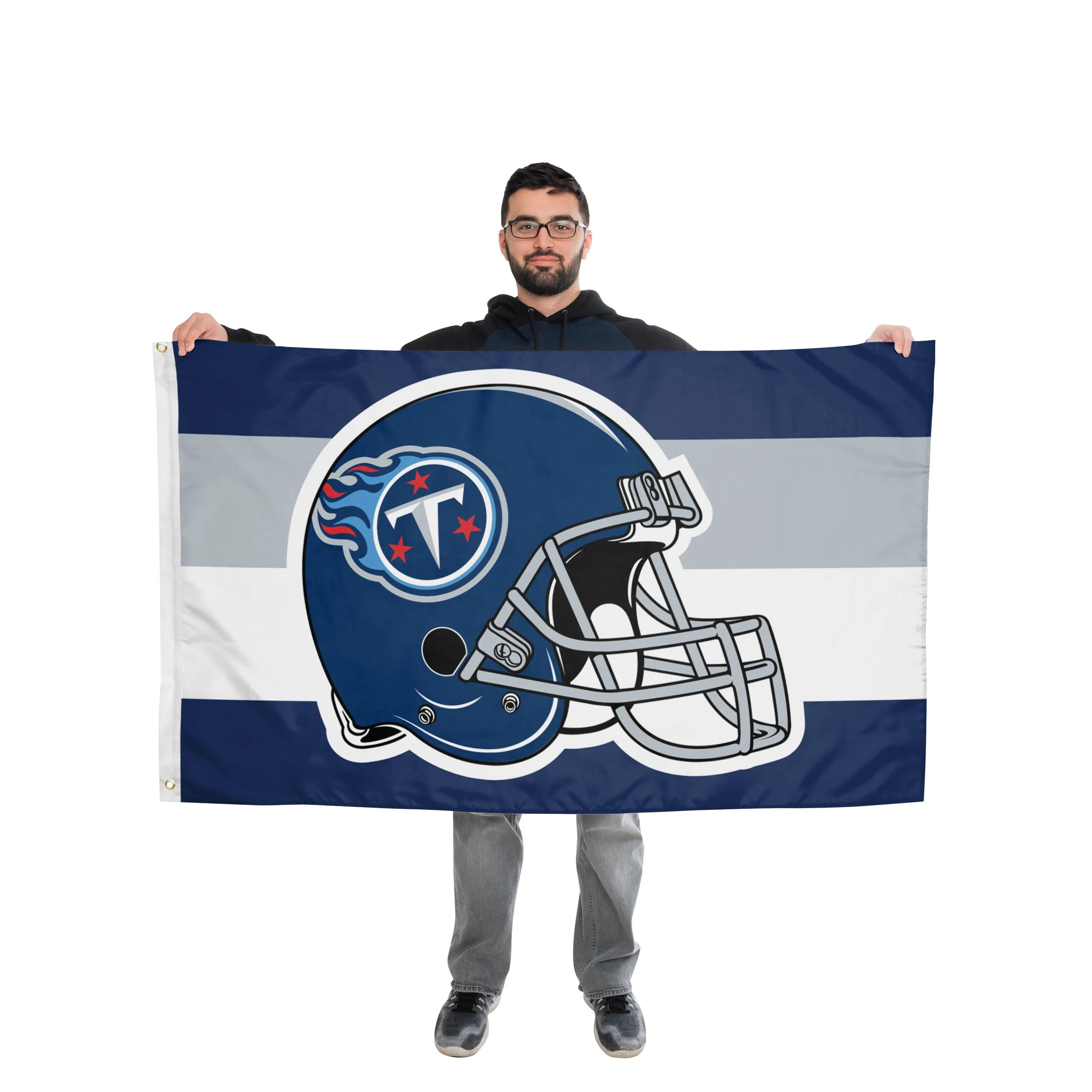 Tennessee Titans NFL Helmet Horizontal Flag - Image 2