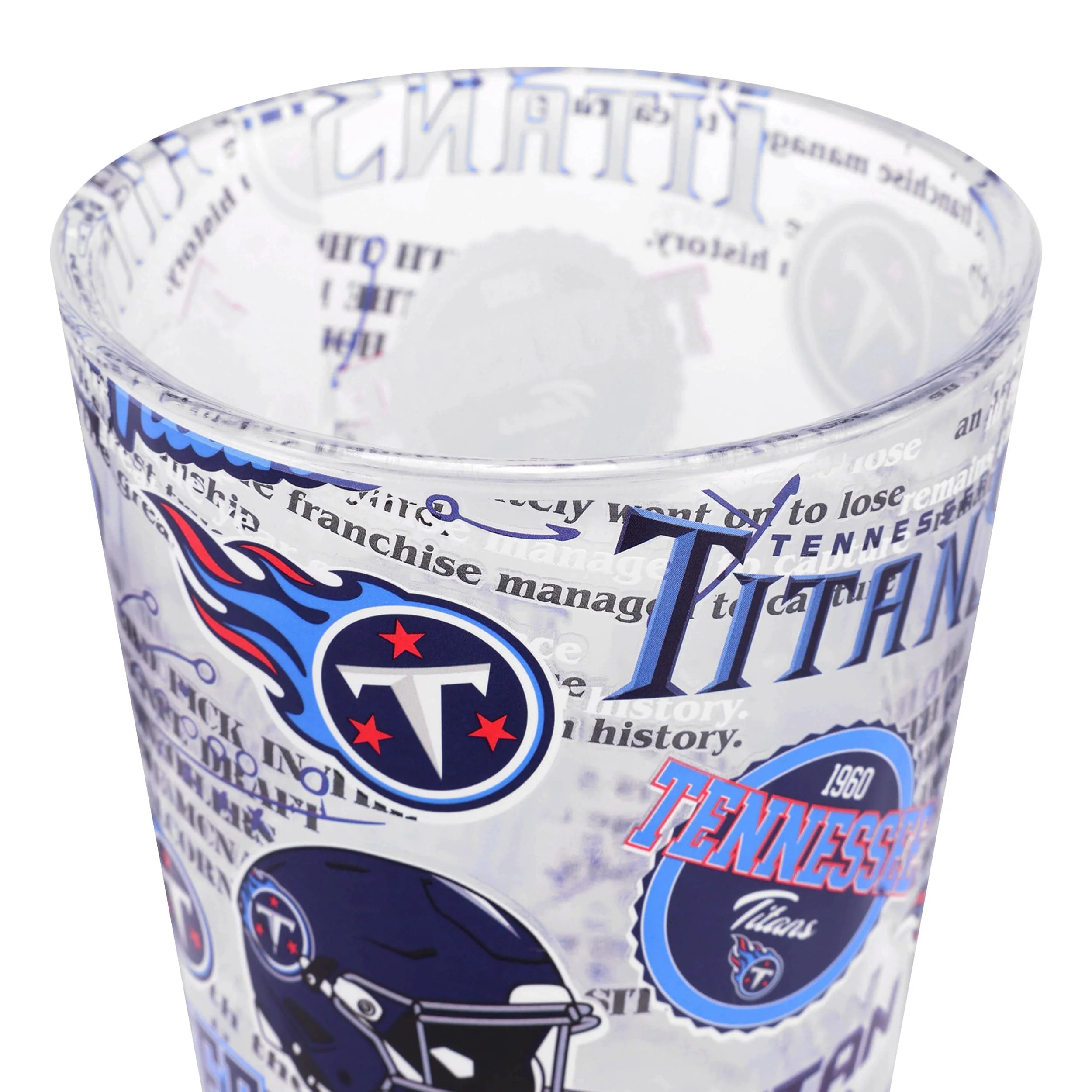 Tennessee Titans NFL Historic Print Pint Glass - Image 4