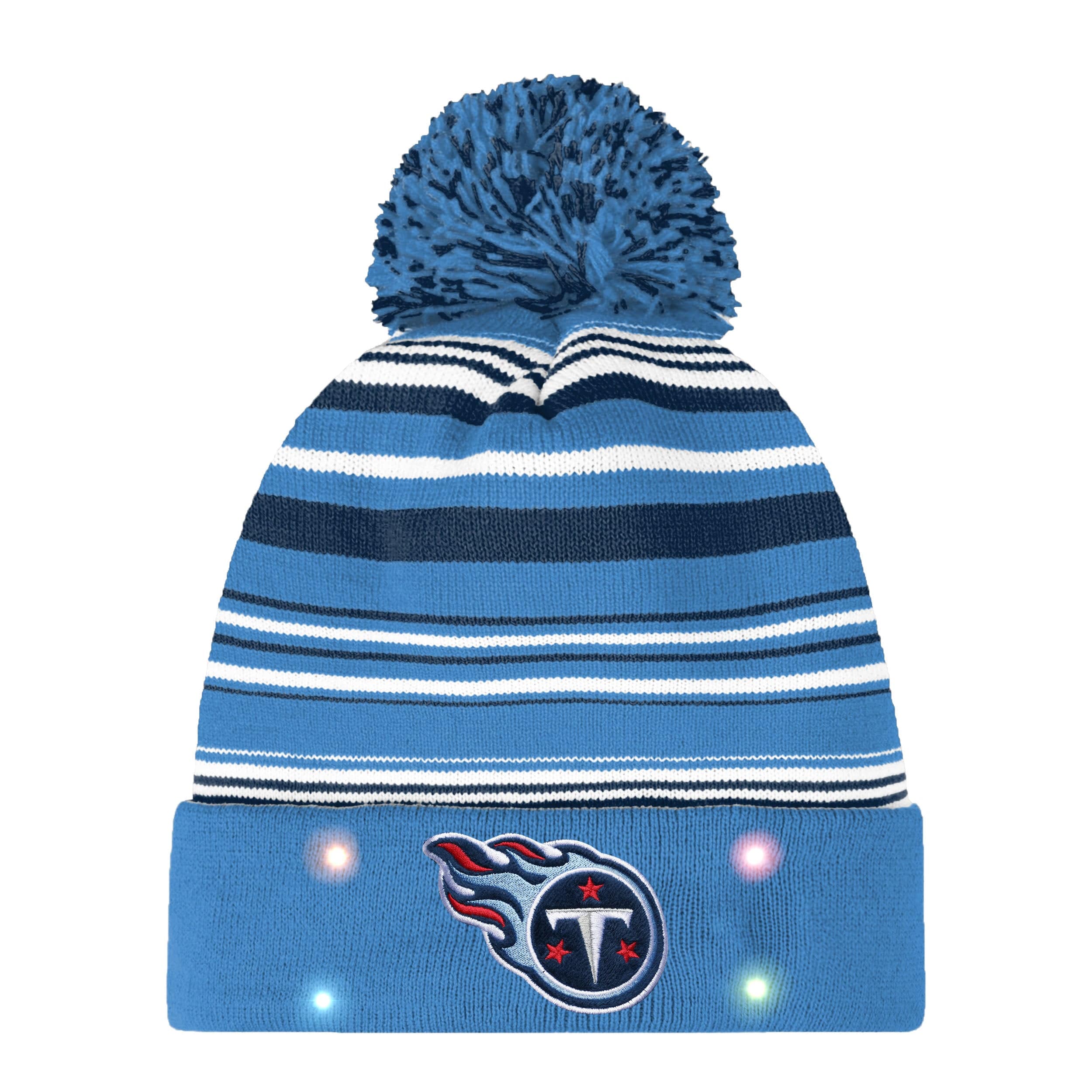 Tennessee Titans NFL Horizontal Stripe Light Up Beanie - Image 2