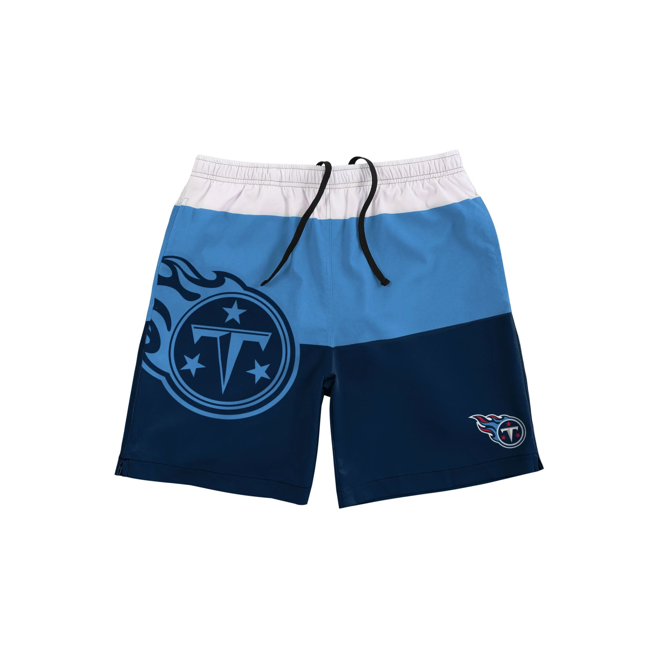 Tennessee Titans NFL Mens 3 Stripe Big Logo Swimming Trunks - Image 4