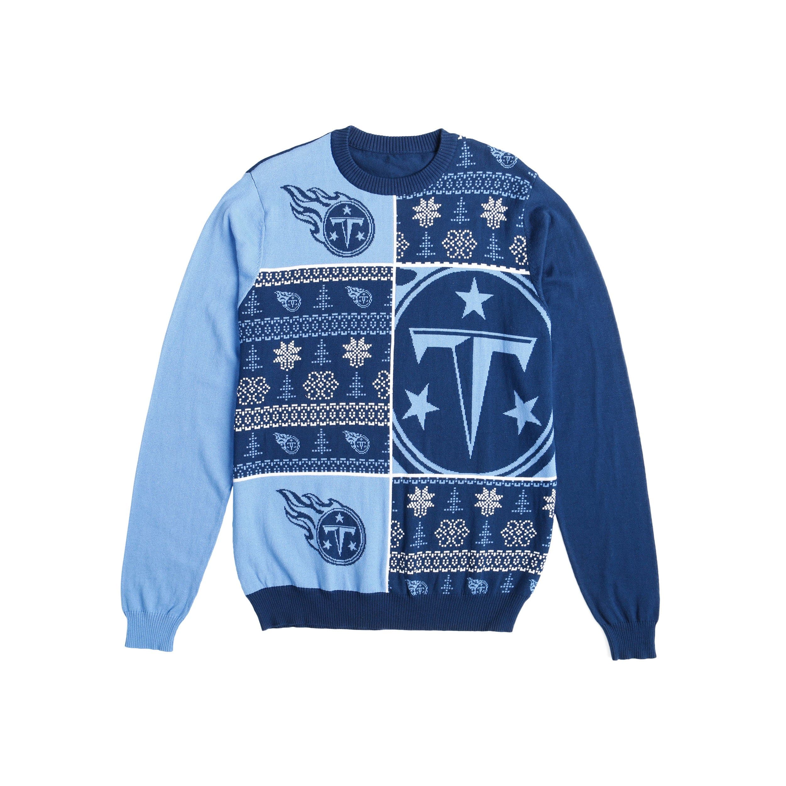 Tennessee Titans NFL Mens Busy Block Snowfall Sweater