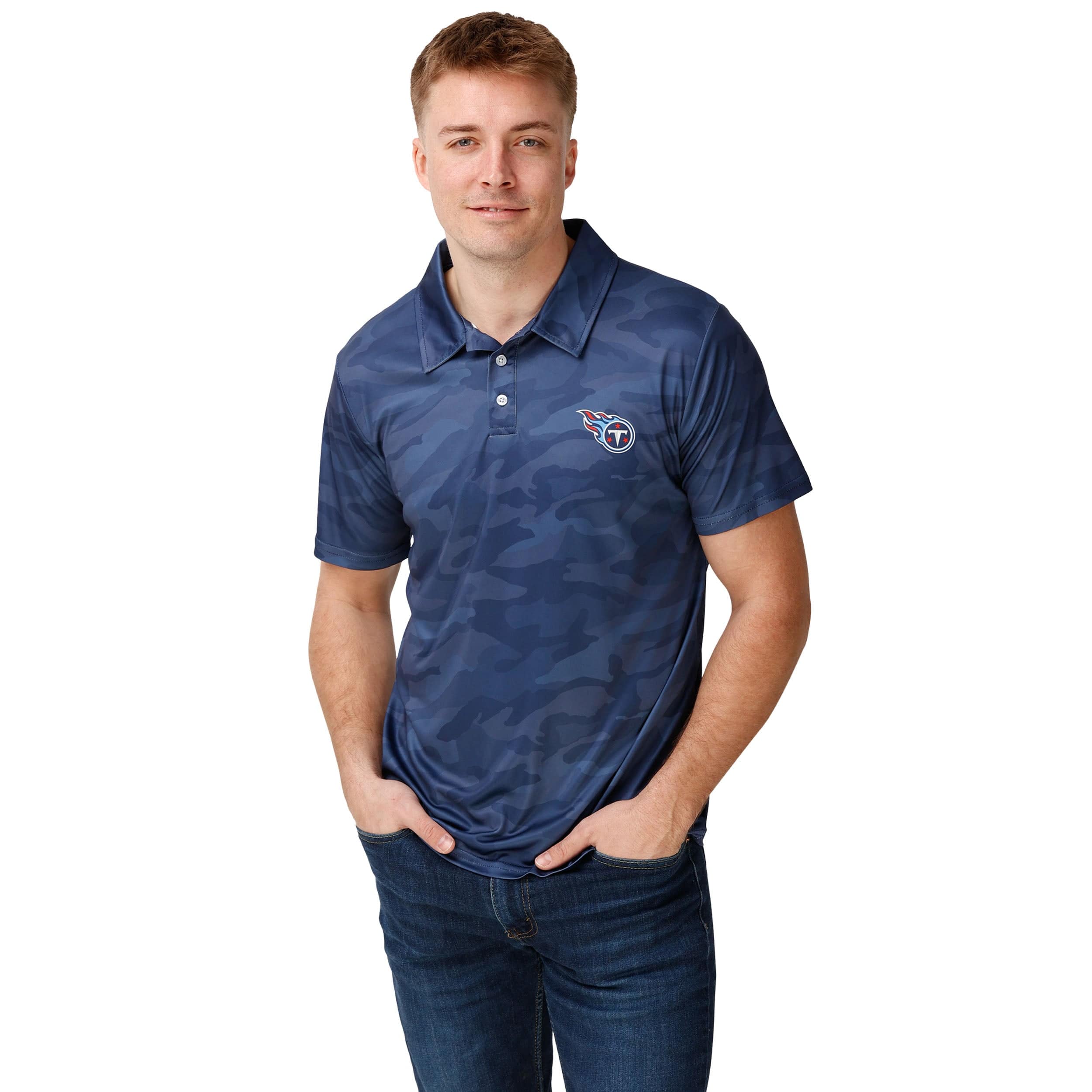 Tennessee Titans NFL Mens Color Camo Polyester Polo - Image 2
