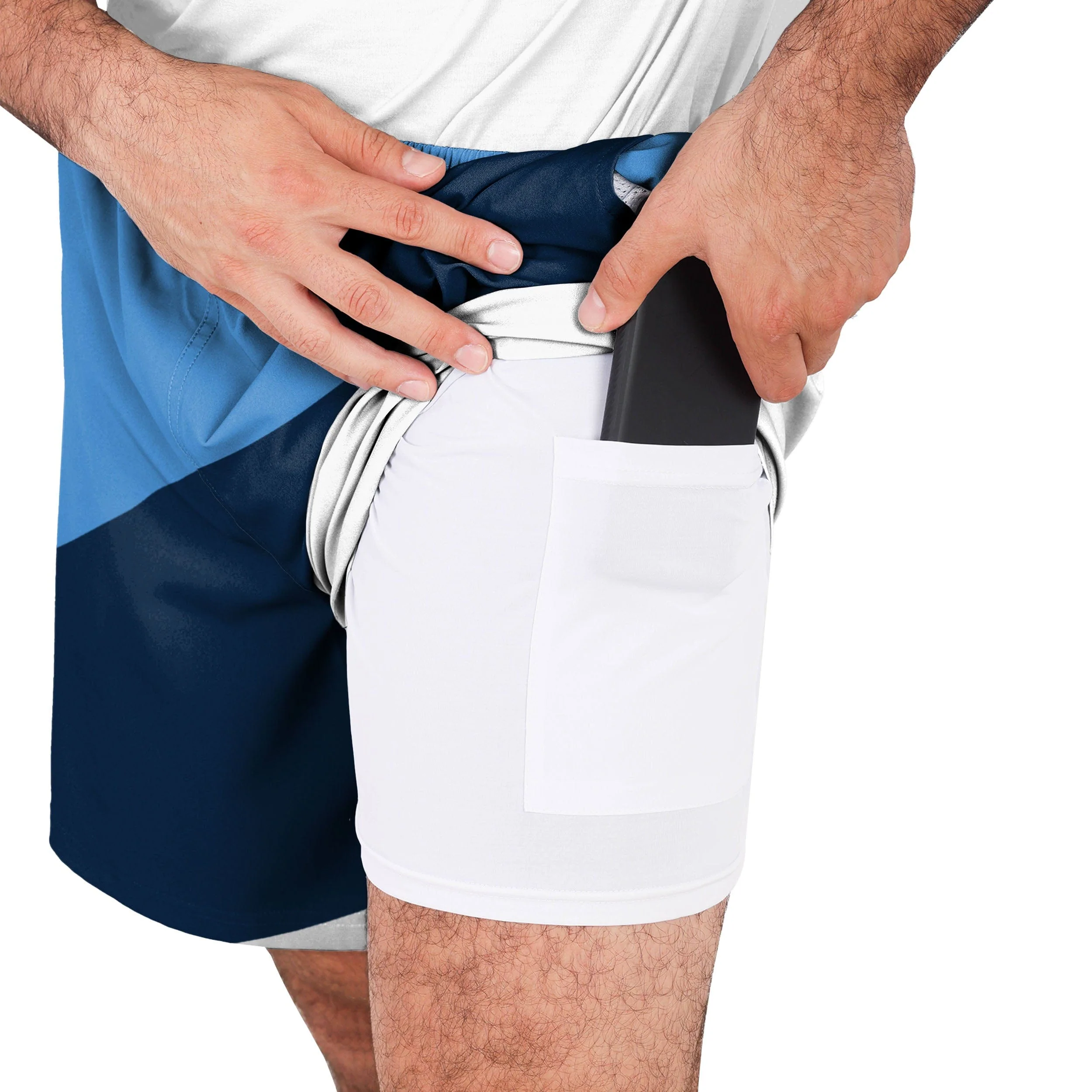 Tennessee Titans NFL Mens Colorblock Double Down Liner Training Shorts - Image 5