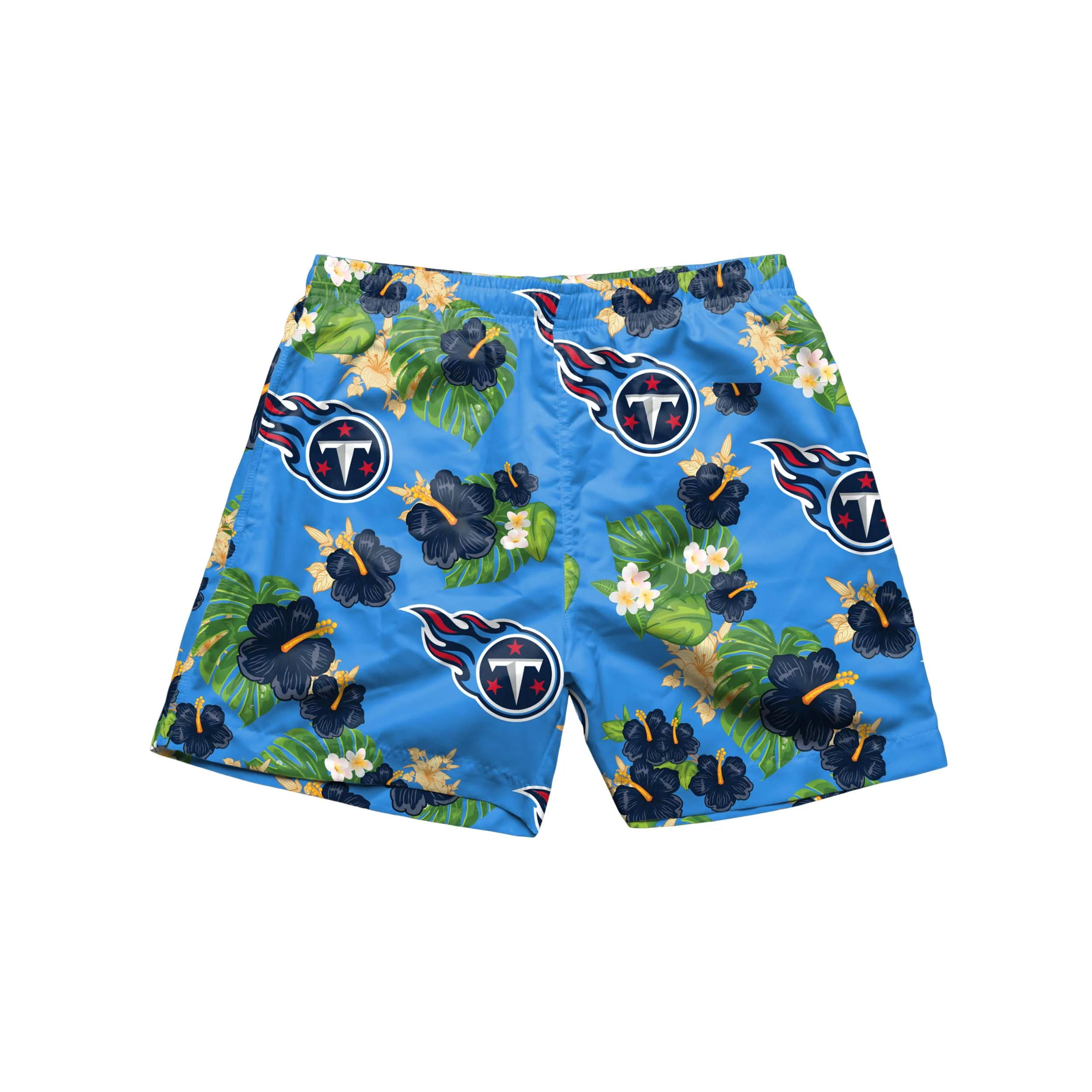 Tennessee Titans NFL Mens Floral Slim Fit 5.5" Swimming Suit Trunks - Image 4