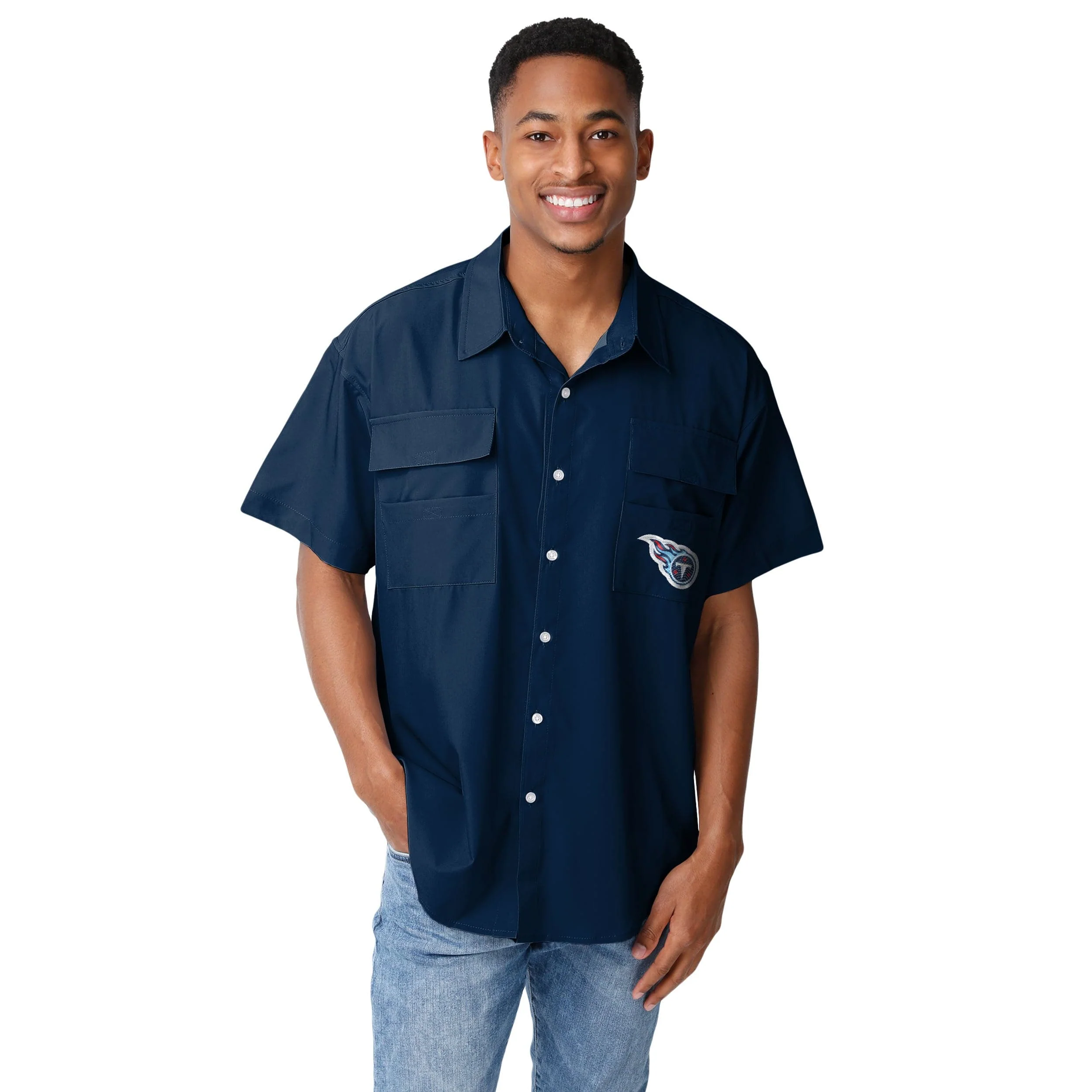 Tennessee Titans NFL Mens Gone Fishing Shirt - Image 3