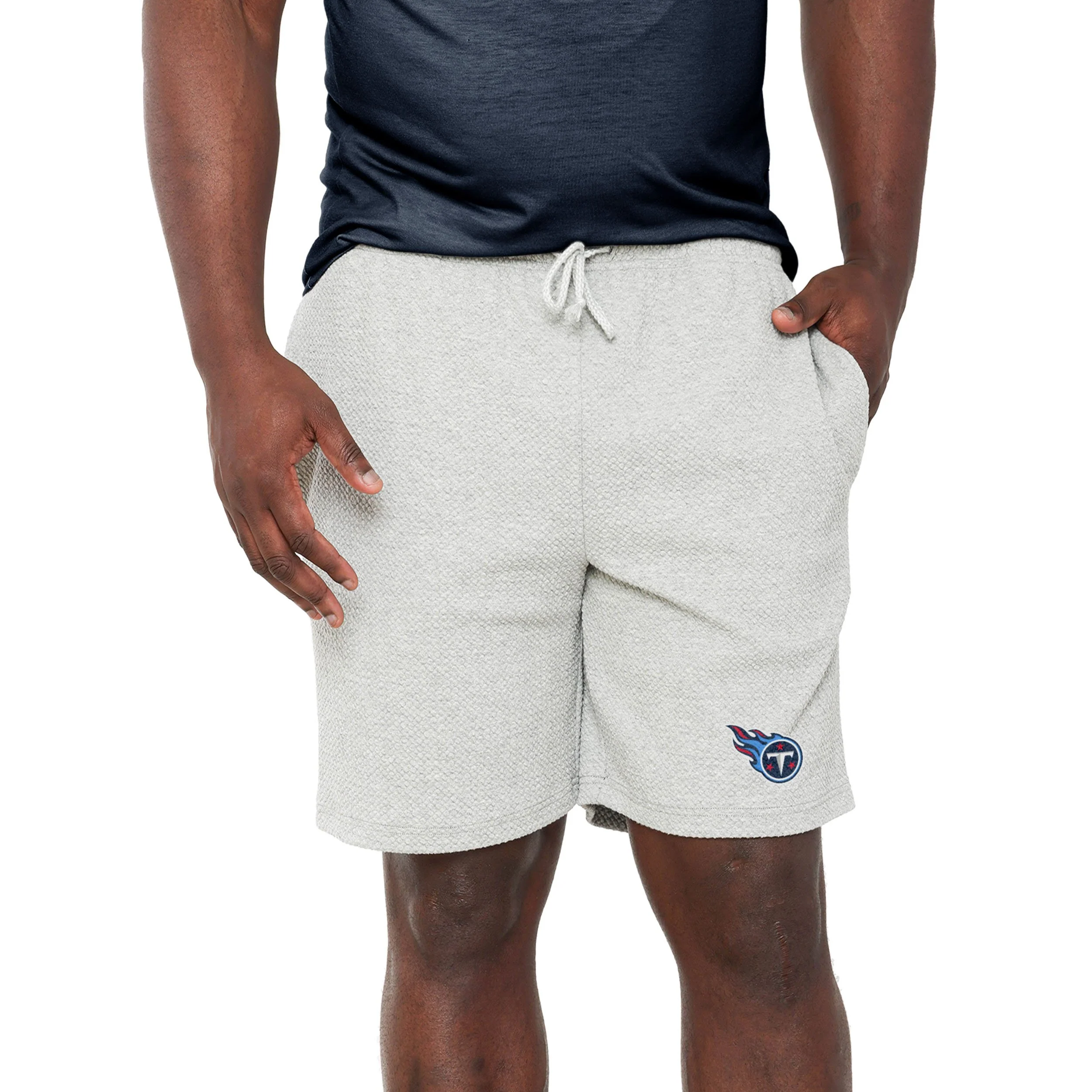 Tennessee Titans NFL Mens Gray Woven Shorts - Image 2
