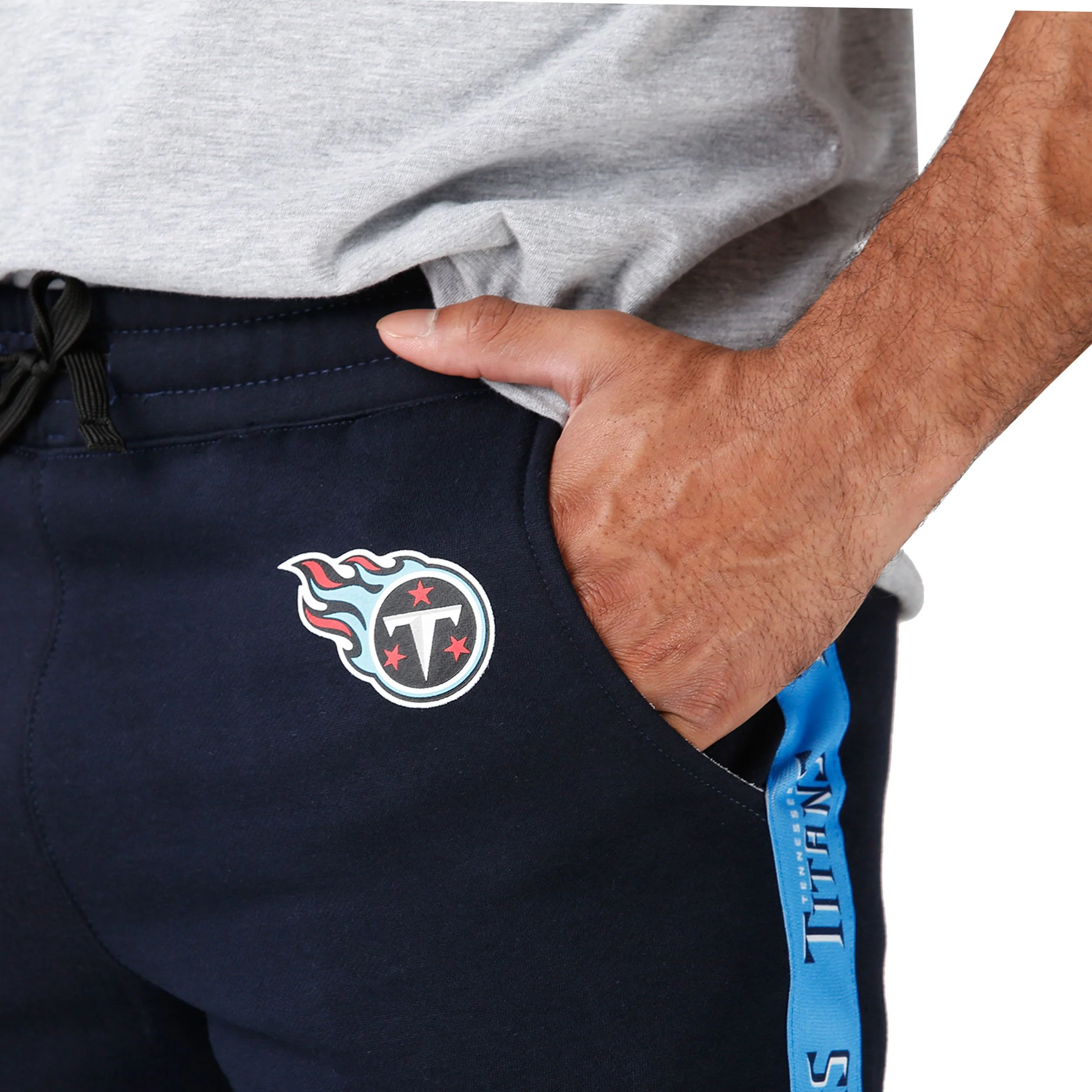 Tennessee Titans NFL Mens Lazy Lounge Fleece Shorts - Image 4