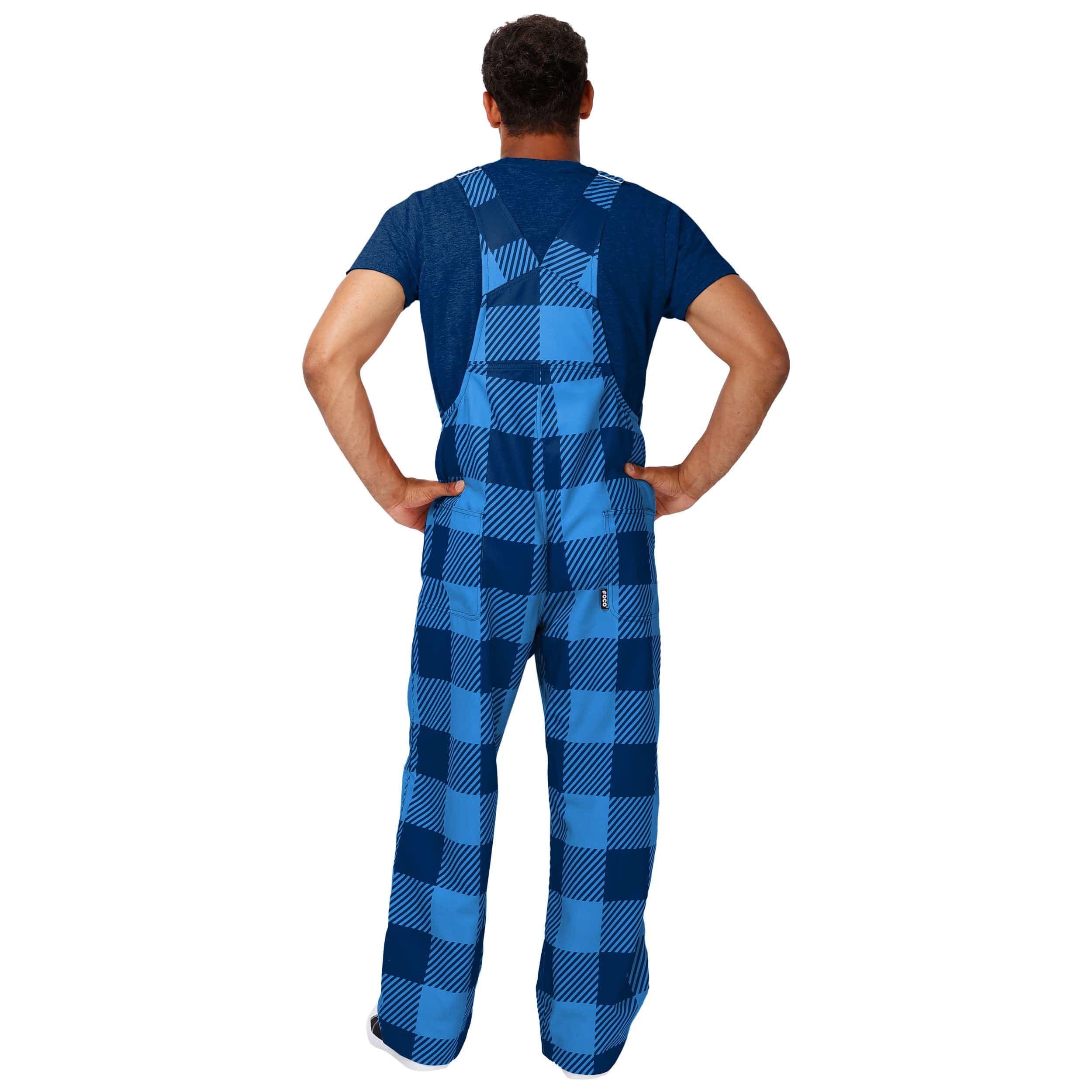 Tennessee Titans NFL Mens Plaid Bib Overalls - Image 2