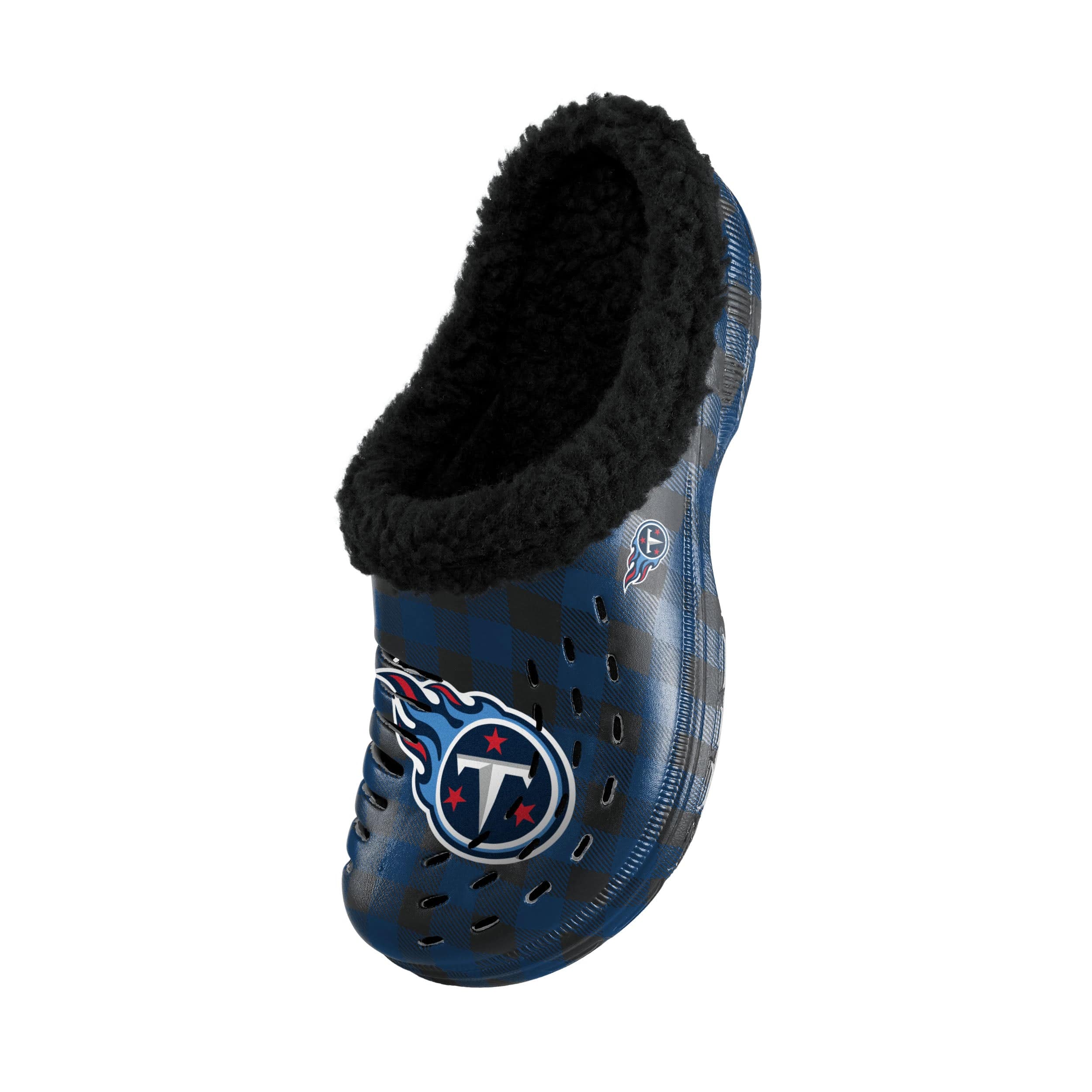 Tennessee Titans NFL Mens Sherpa Lined Buffalo Check Clog - Image 3