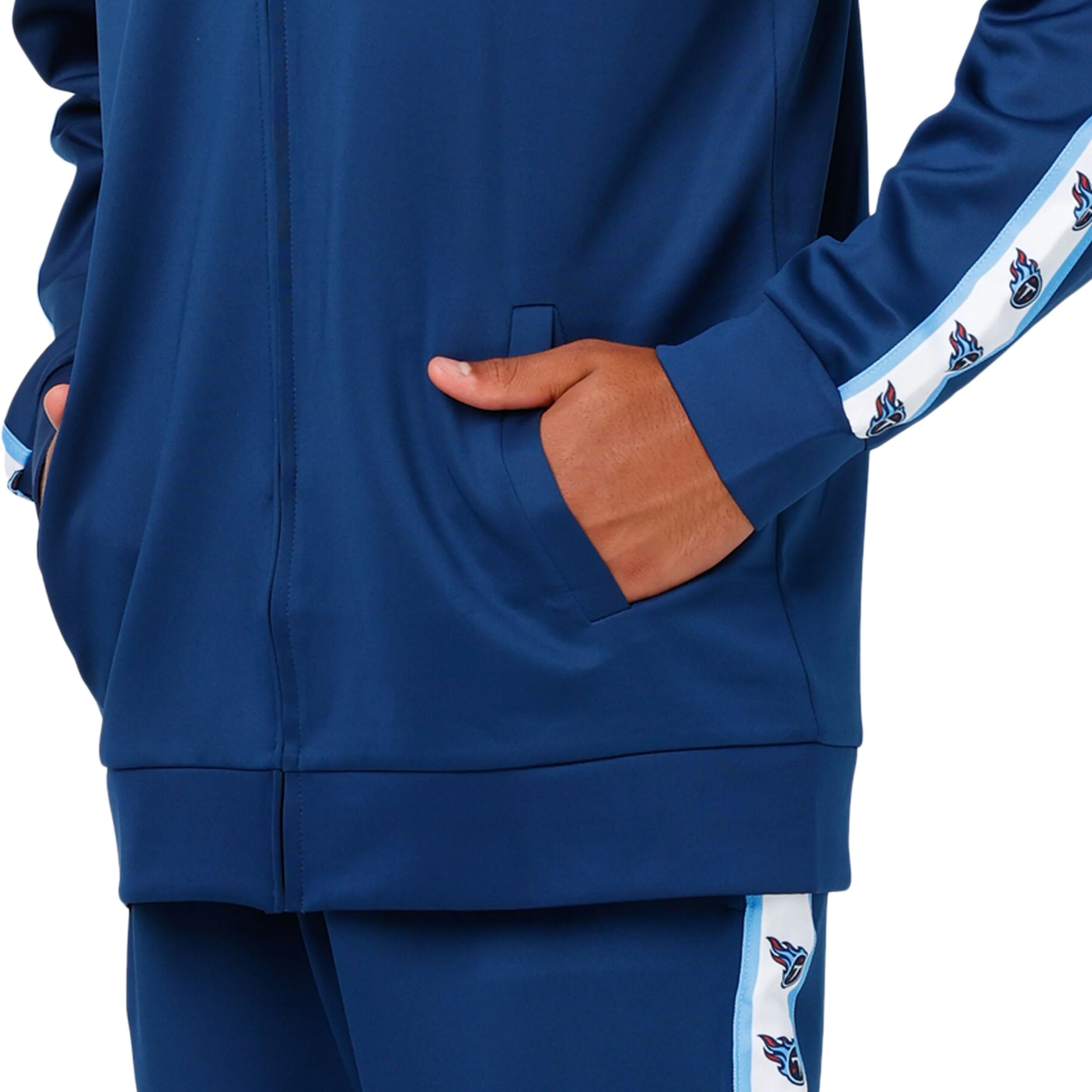 Tennessee Titans NFL Mens Stripe Logo Track Jacket - Image 4