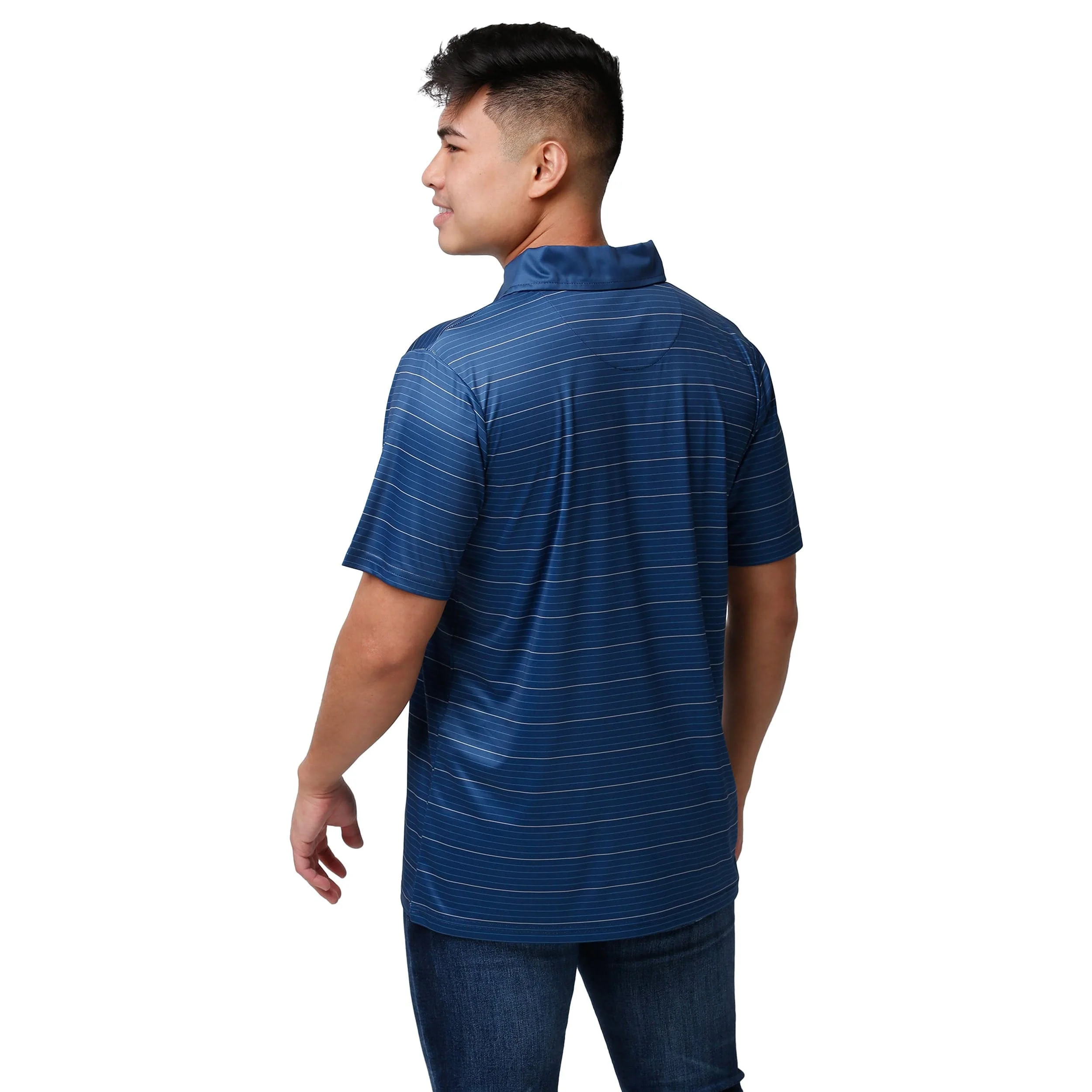 Tennessee Titans NFL Mens Striped Polyester Polo - Image 2