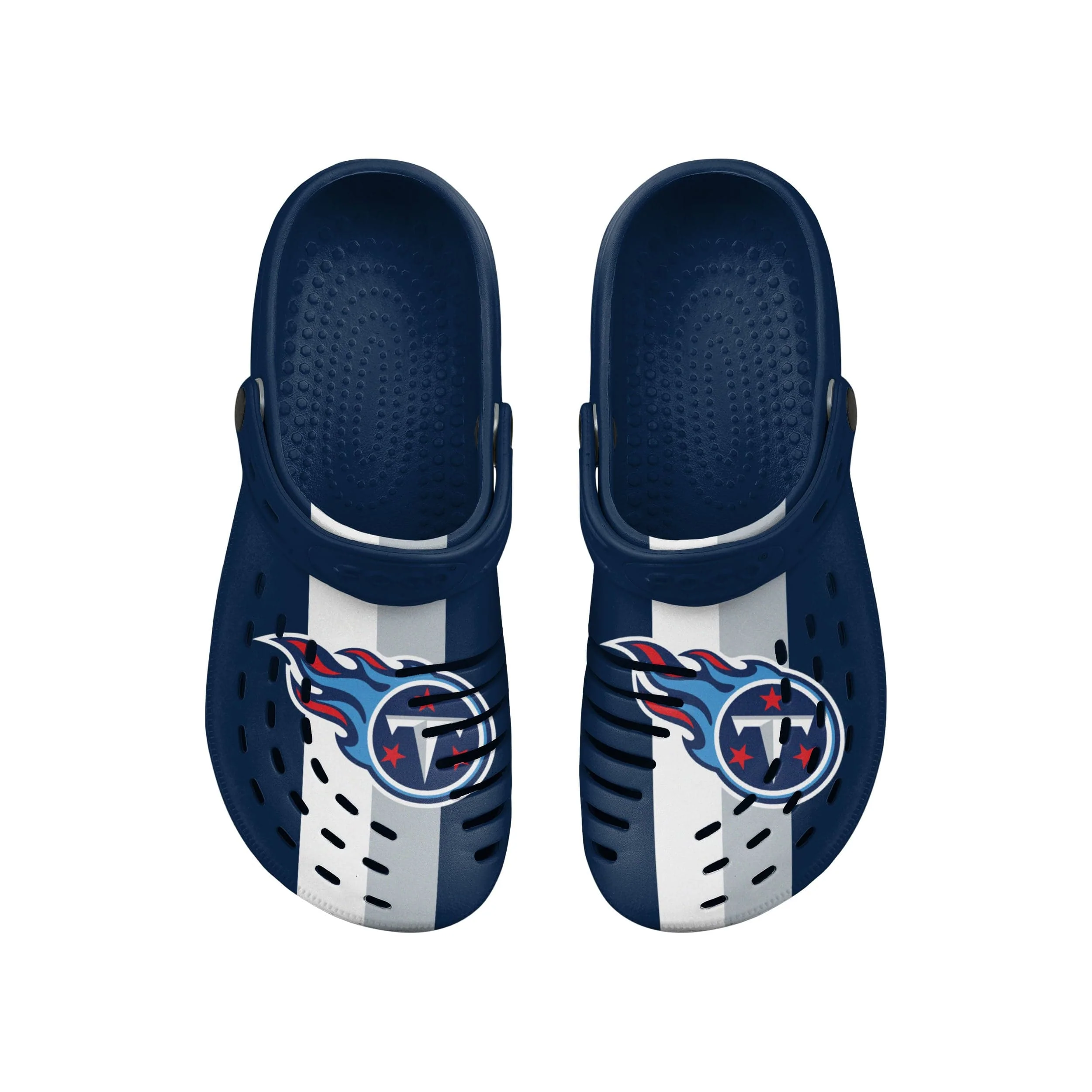 Tennessee Titans NFL Mens Team Stripe Clog With Strap - Image 4