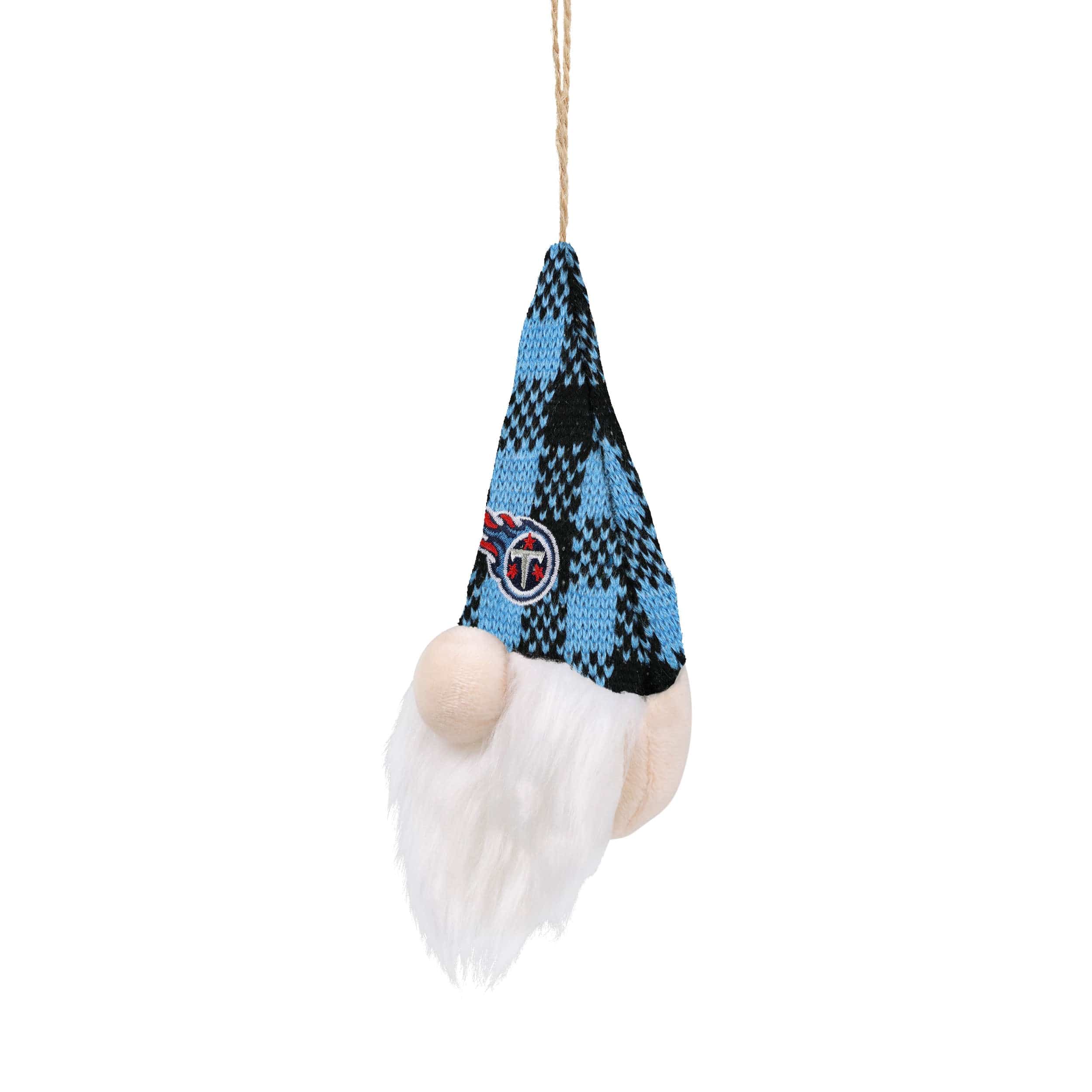 Tennessee Titans NFL Plaid Hat Plush Gnome Ornament - Image 2