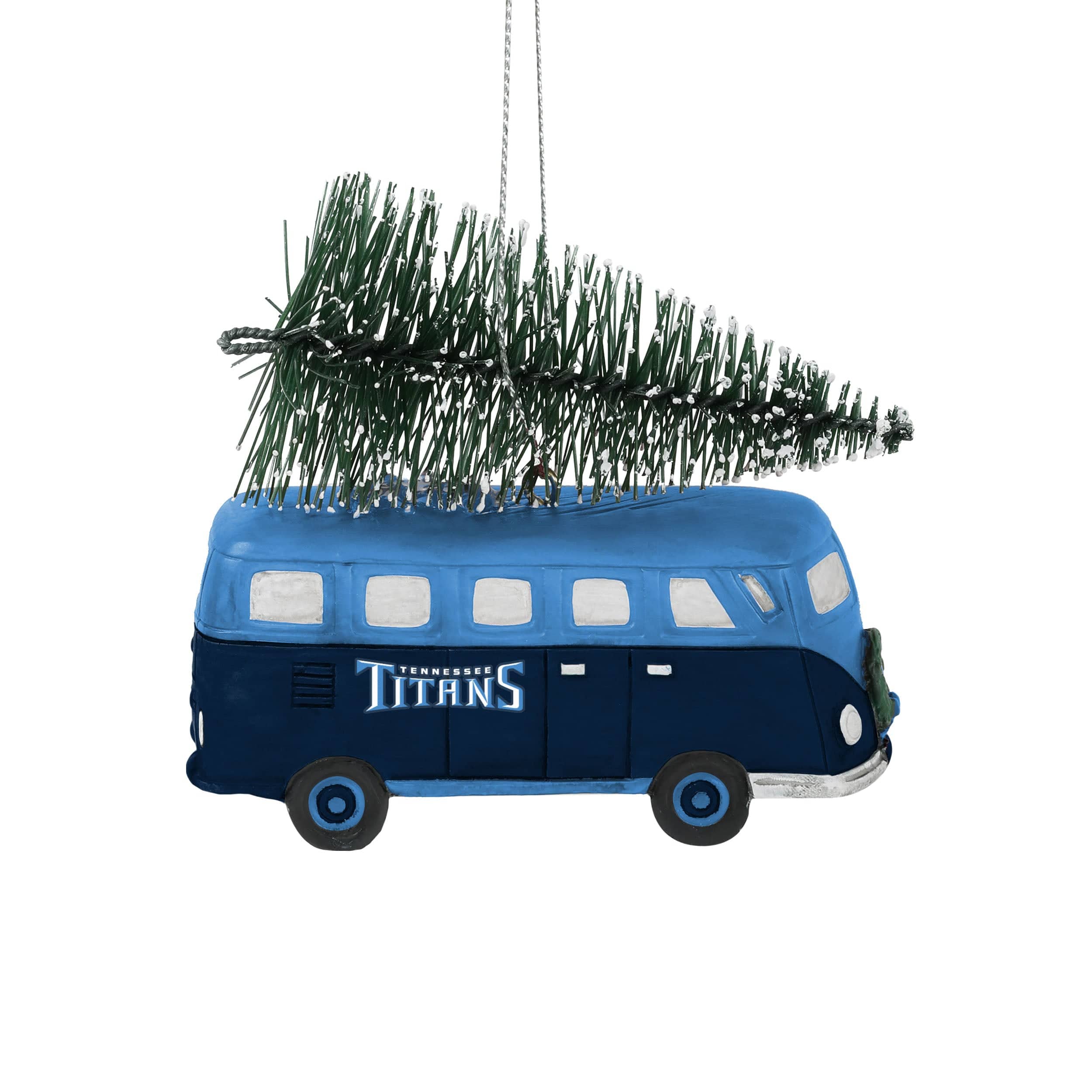 Tennessee Titans NFL Retro Bus With Tree Ornament - Image 2