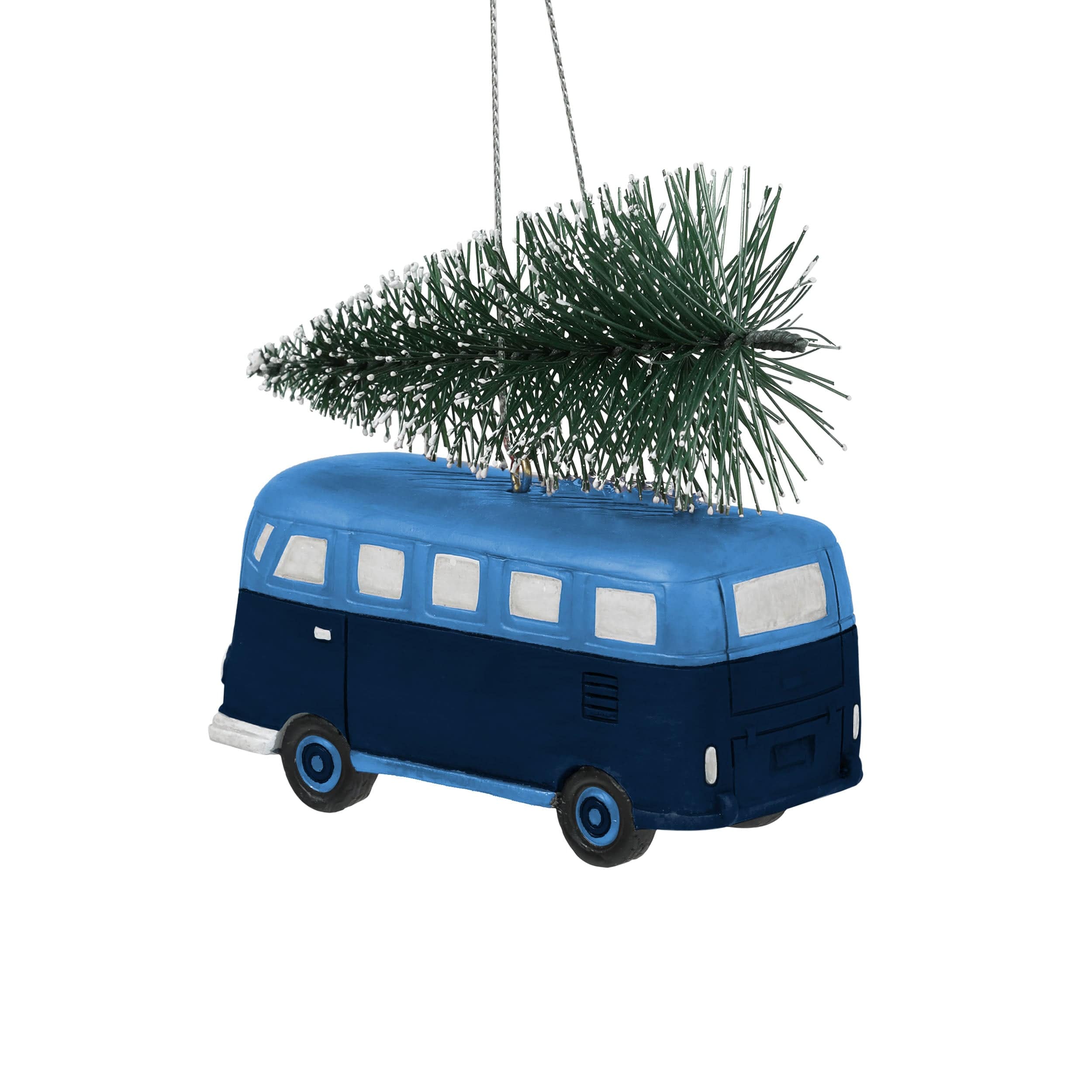 Tennessee Titans NFL Retro Bus With Tree Ornament - Image 3