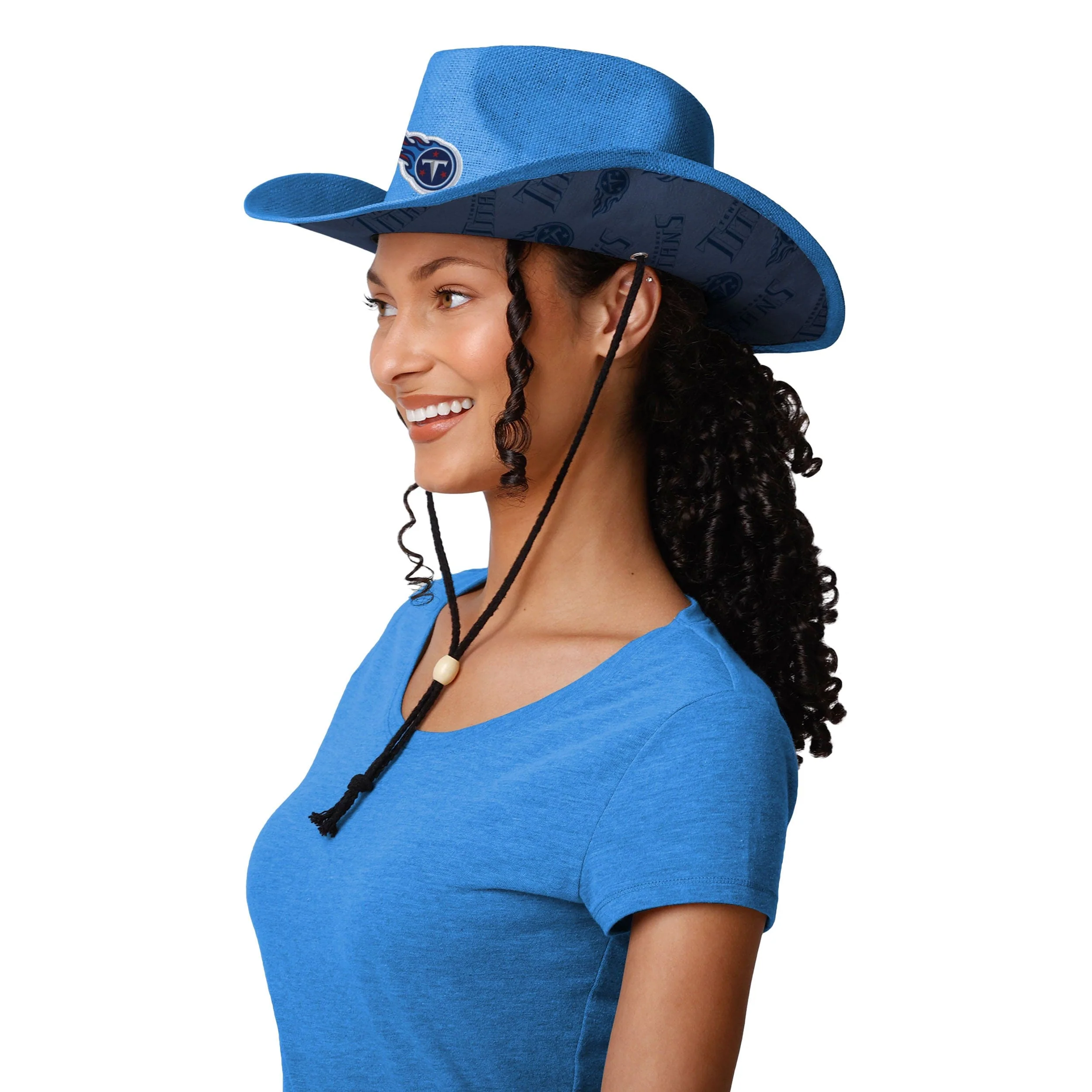 Tennessee Titans NFL Team Stripe Cowboy Hat - Image 4