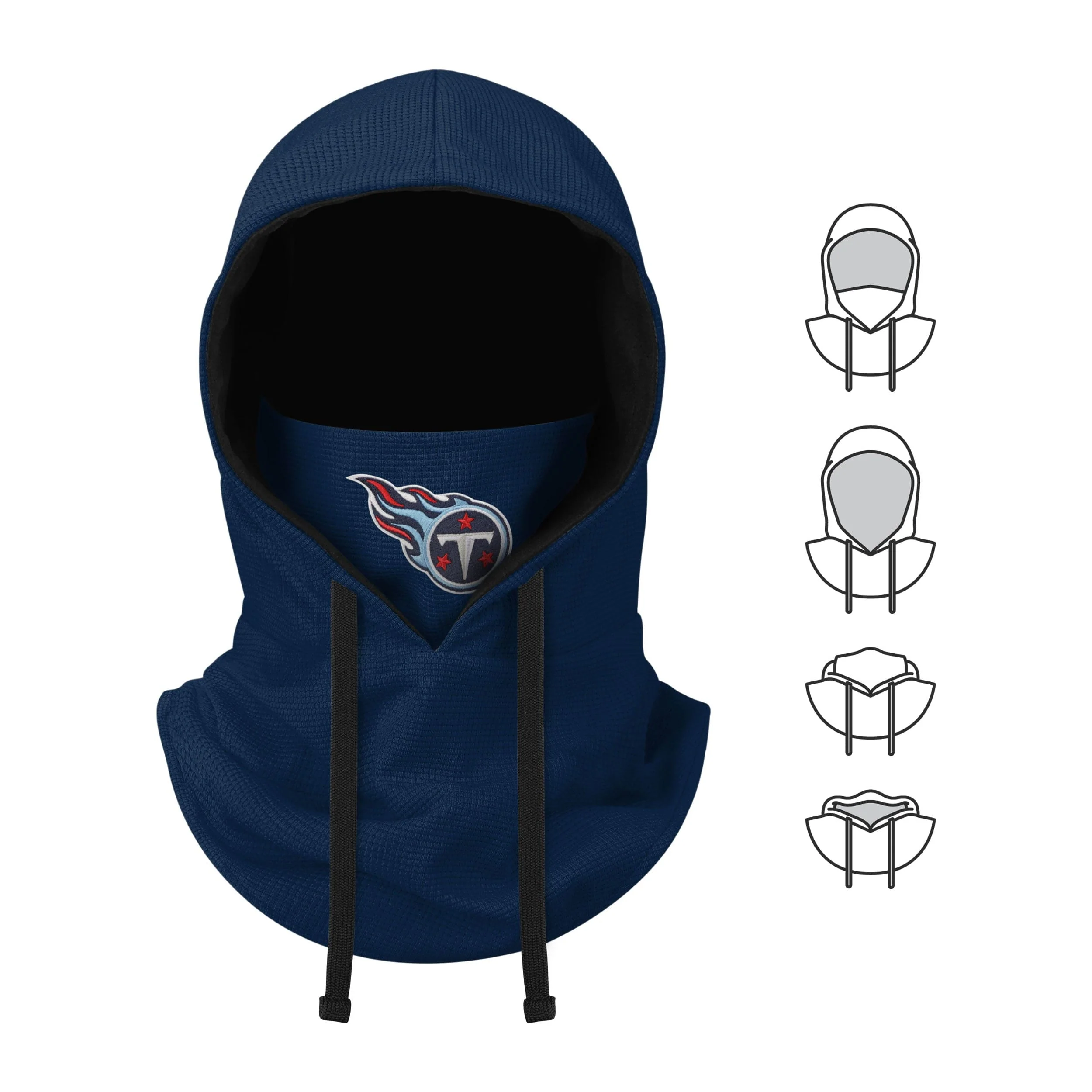 Tennessee Titans NFL Waffle Drawstring Hooded Gaiter - Image 5