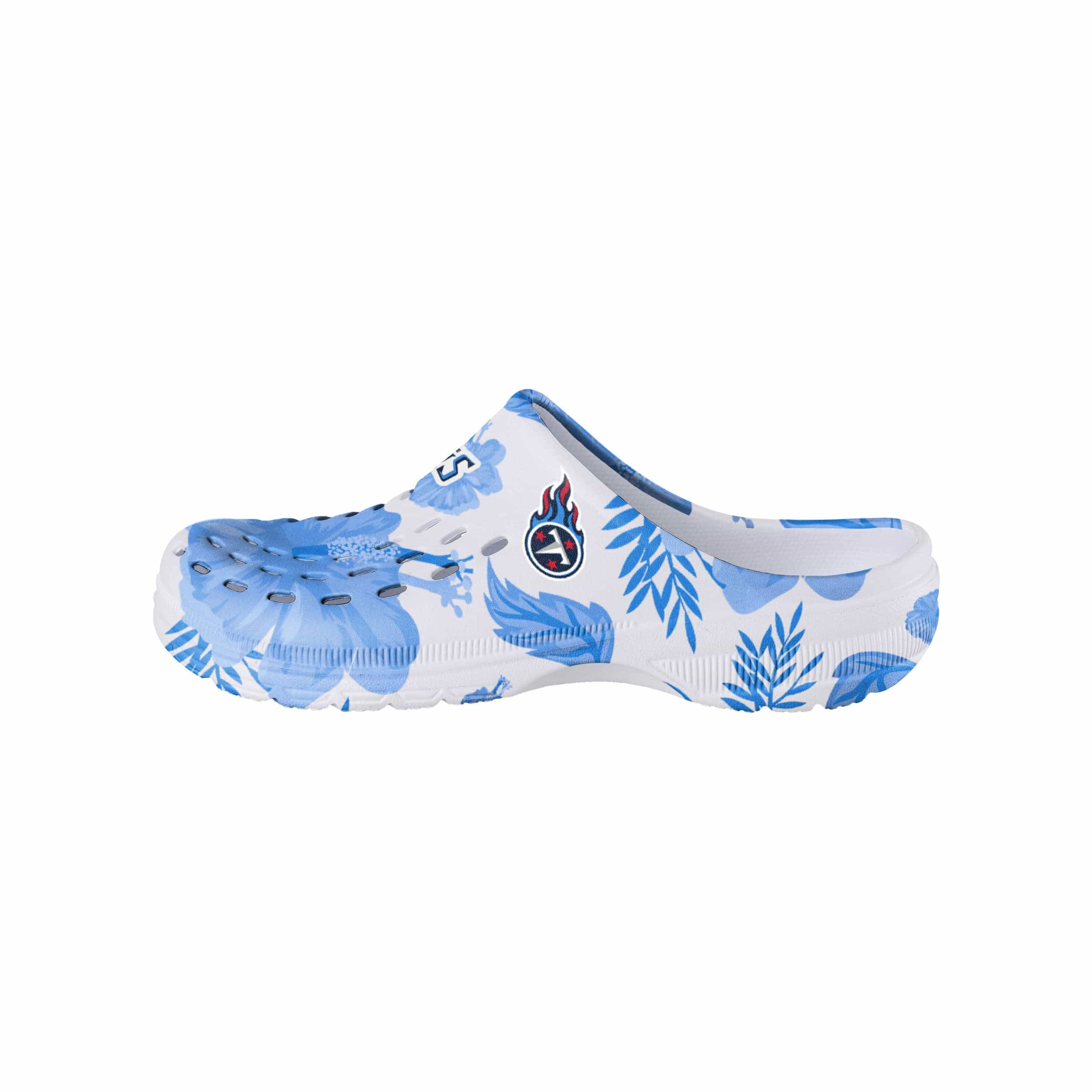 Tennessee Titans NFL Womens Floral White Clog - Image 2