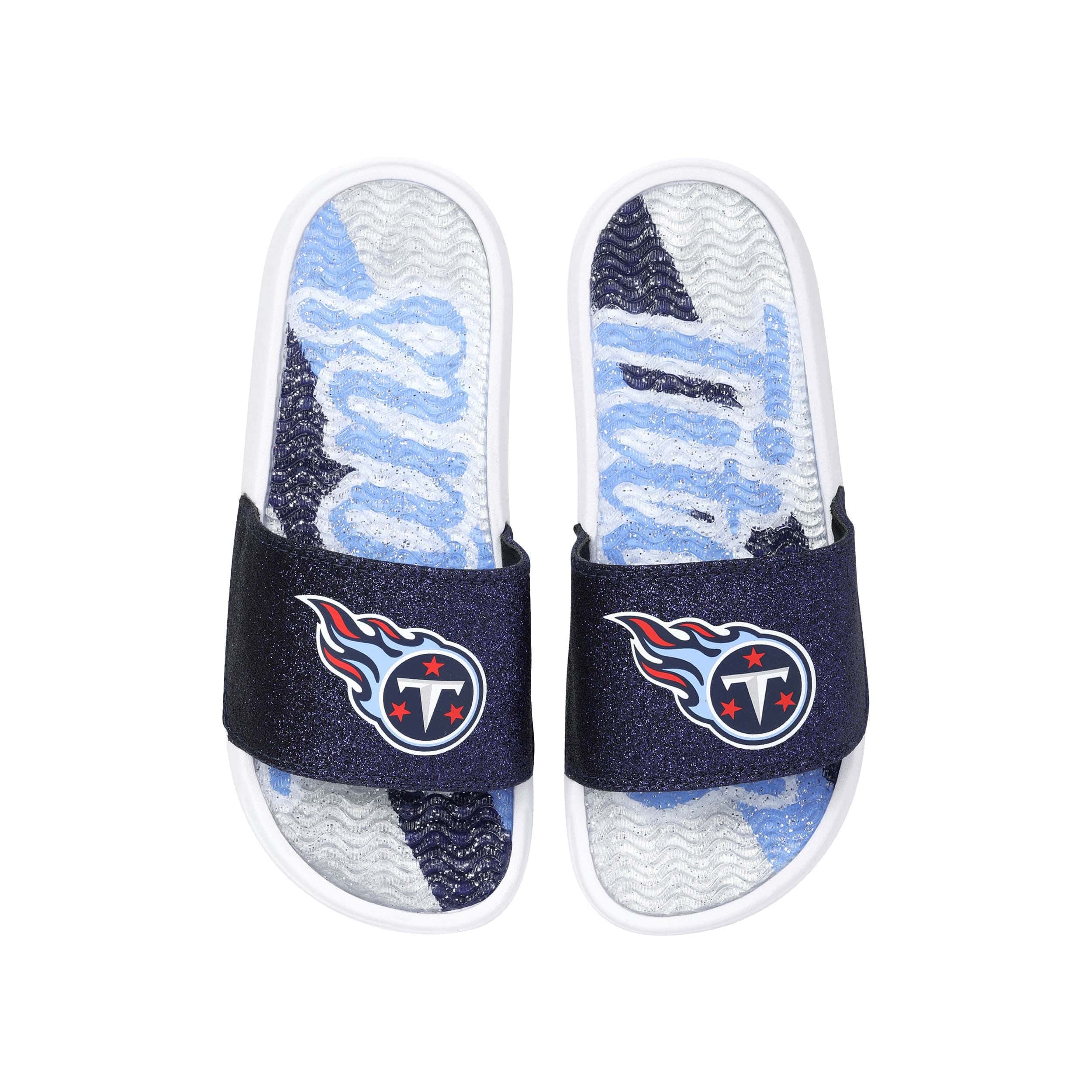 Tennessee Titans NFL Womens Glitter Gel Slide - Image 3