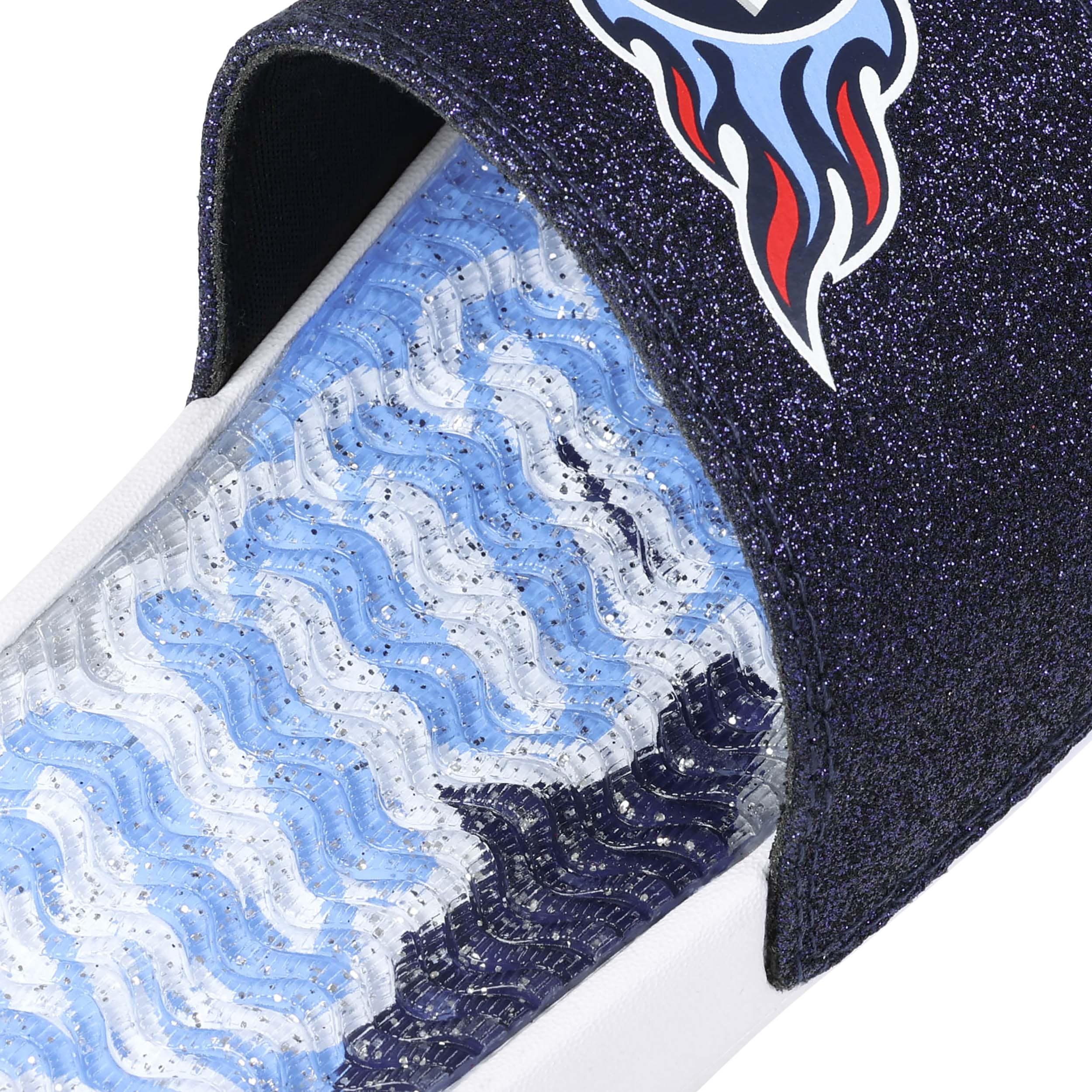 Tennessee Titans NFL Womens Glitter Gel Slide - Image 4
