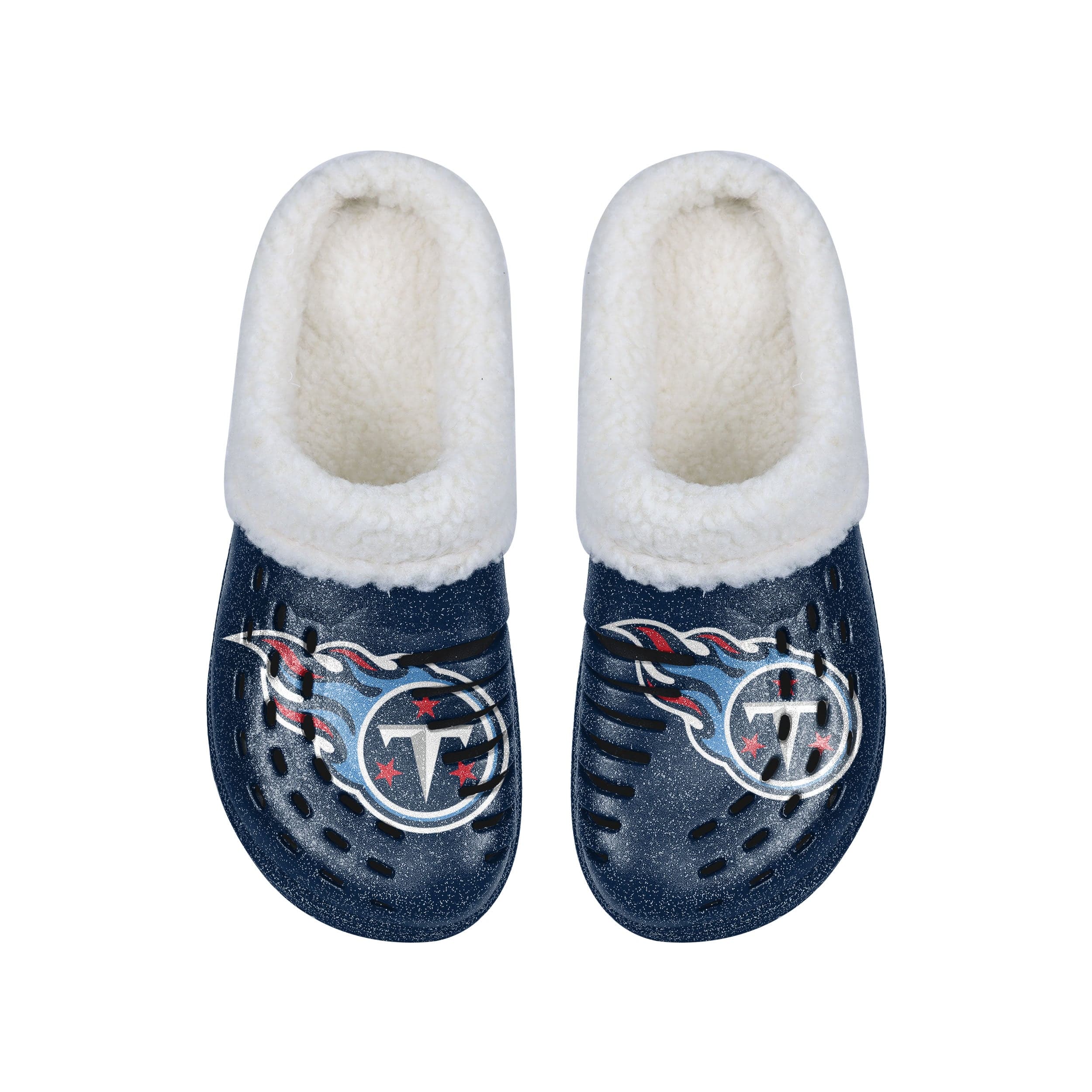 Tennessee Titans NFL Womens Sherpa Lined Glitter Clog - Image 4