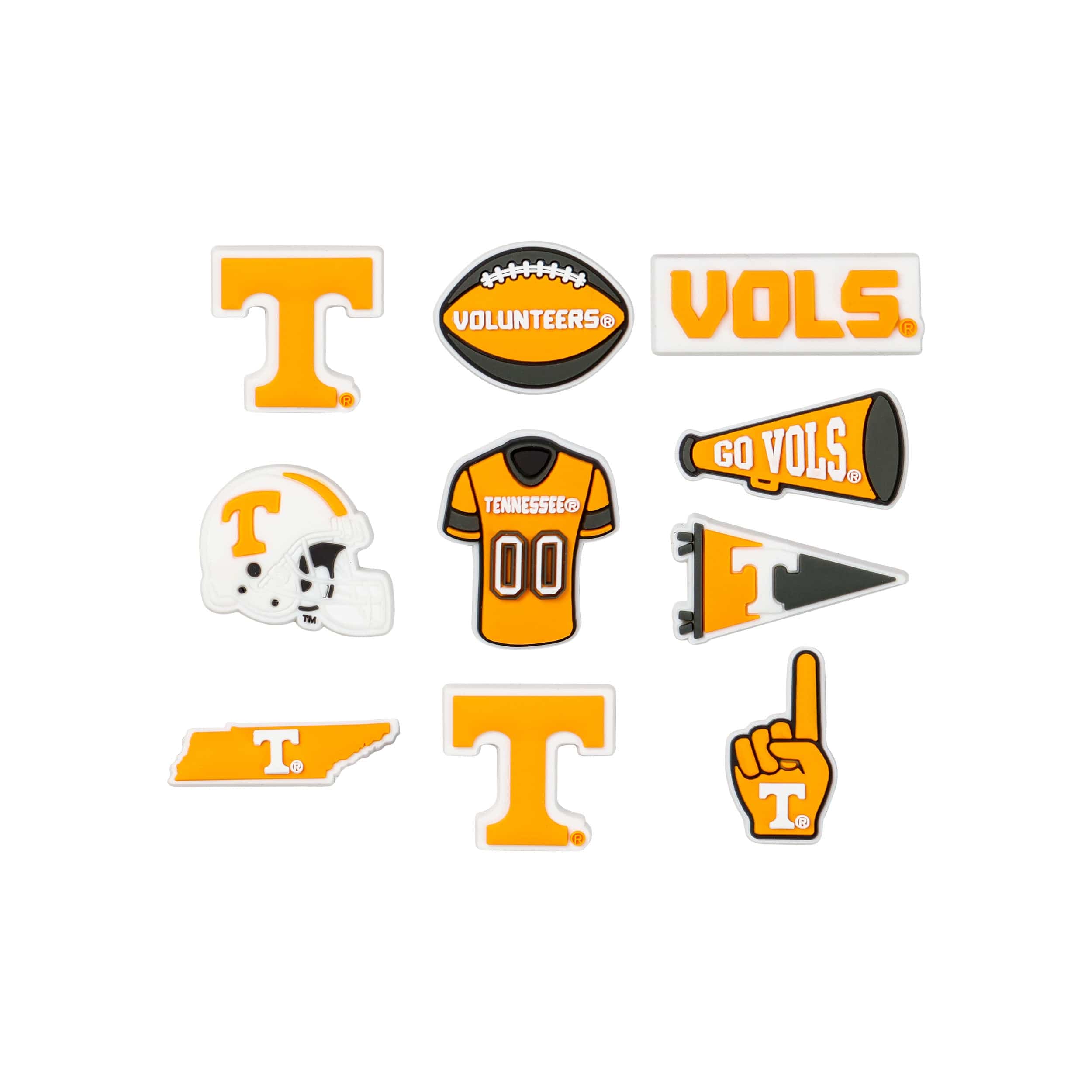 Tennessee Volunteers NCAA 10 Pack Team Clog Charms