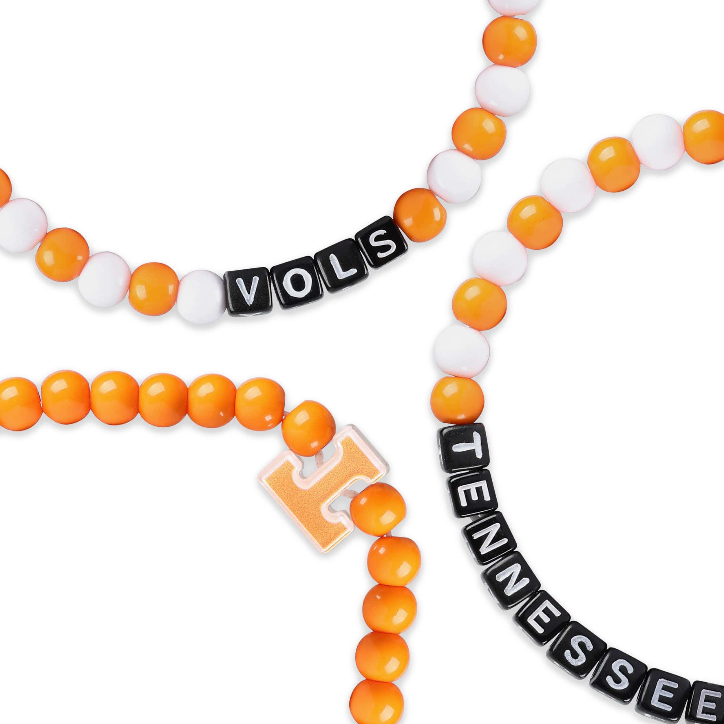 Tennessee Volunteers NCAA 3 Pack Beaded Friendship Bracelet - Image 2