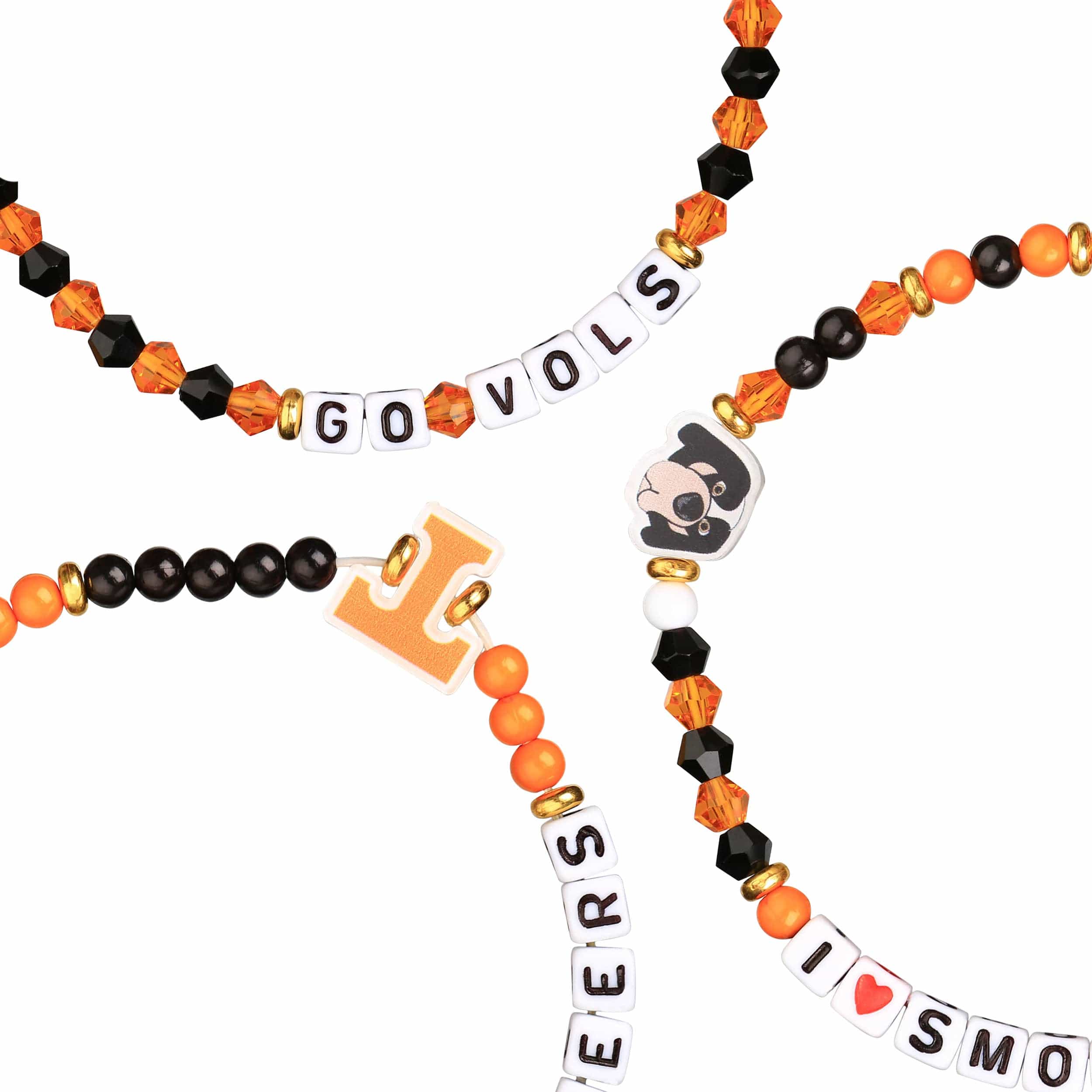 Tennessee Volunteers NCAA 3 Pack Friendship Bracelet - Image 2