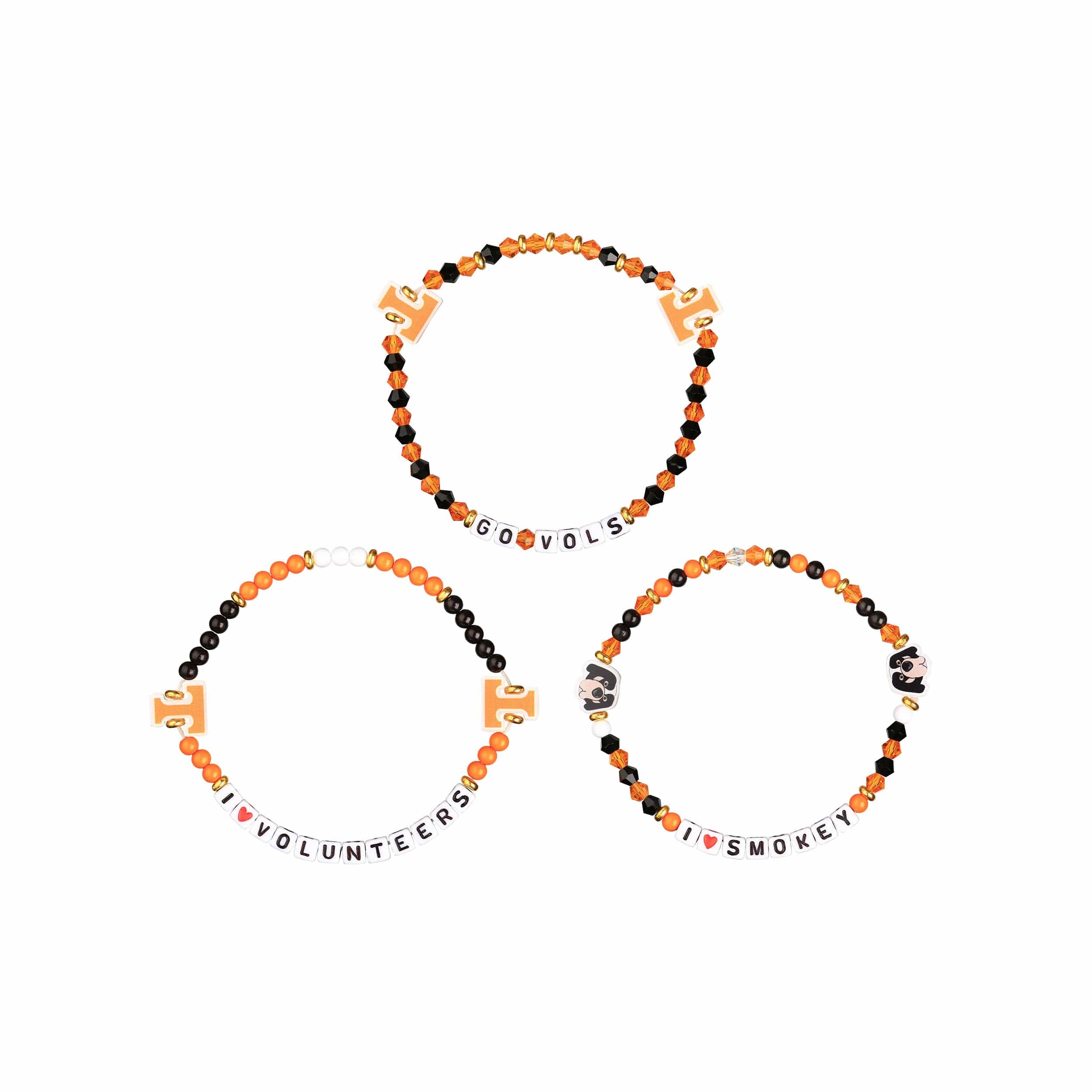 Tennessee Volunteers NCAA 3 Pack Friendship Bracelet - Image 3