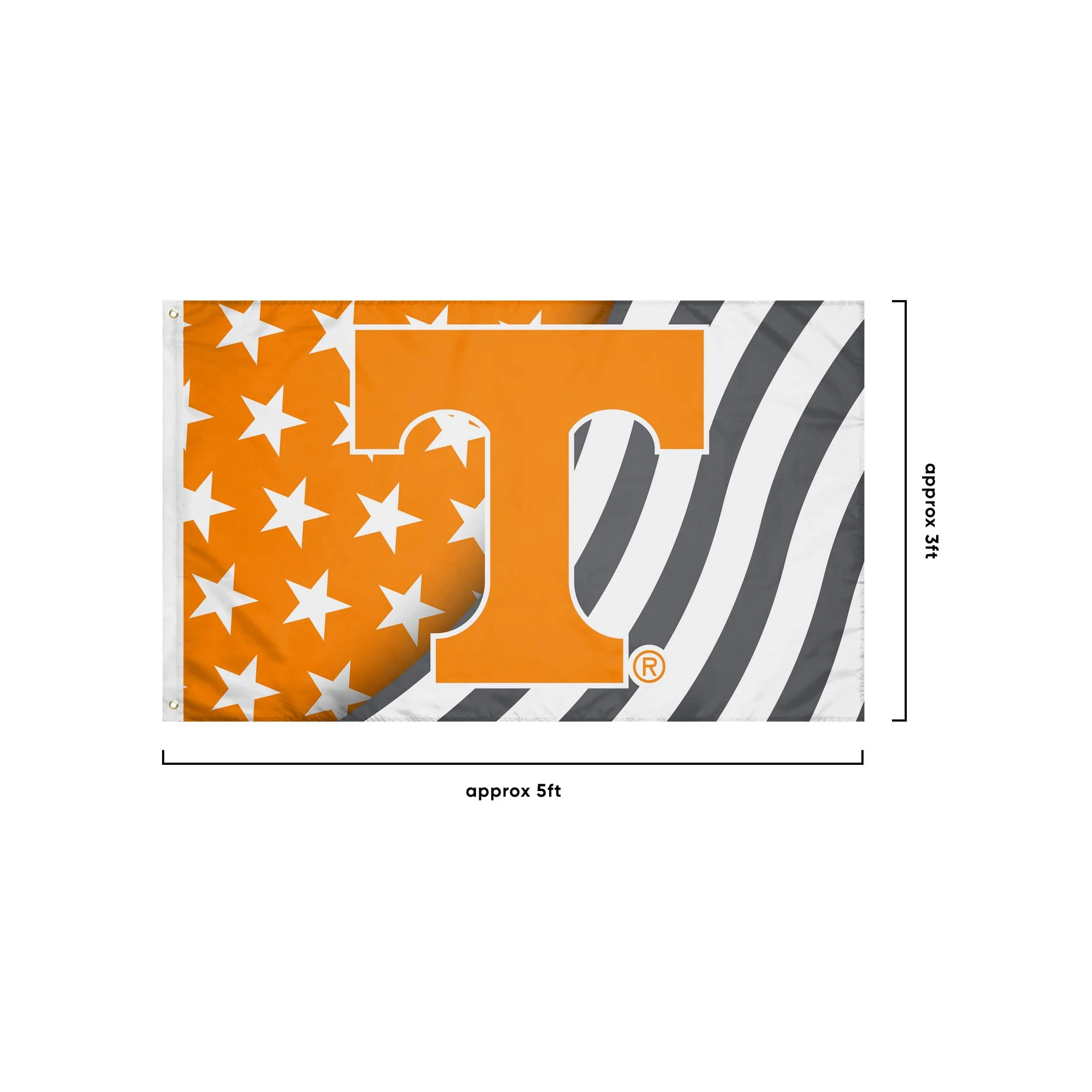 Tennessee Volunteers NCAA Americana Horizontal Flag - Image 3