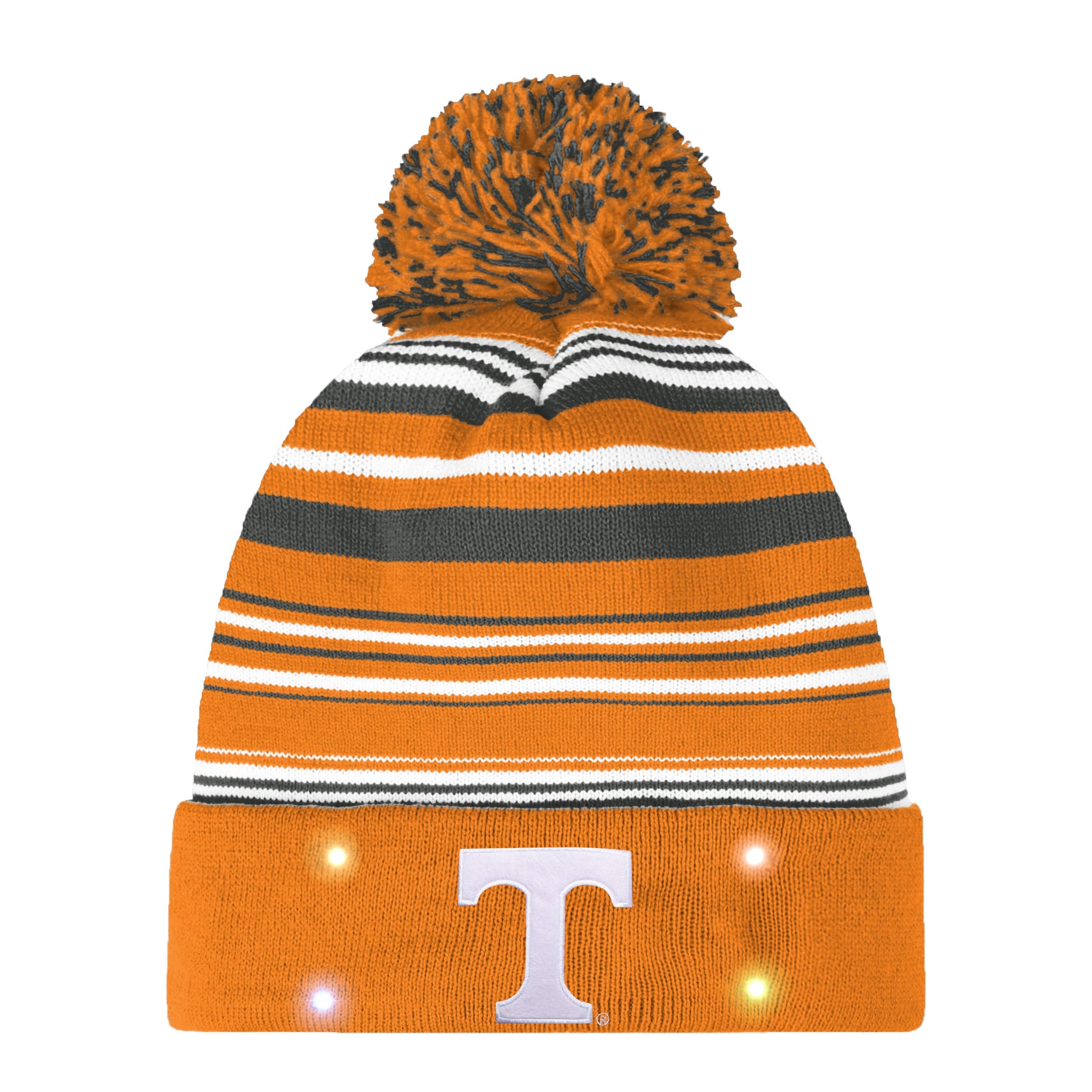 Tennessee Volunteers NCAA Horizontal Stripe Light Up Beanie - Image 2