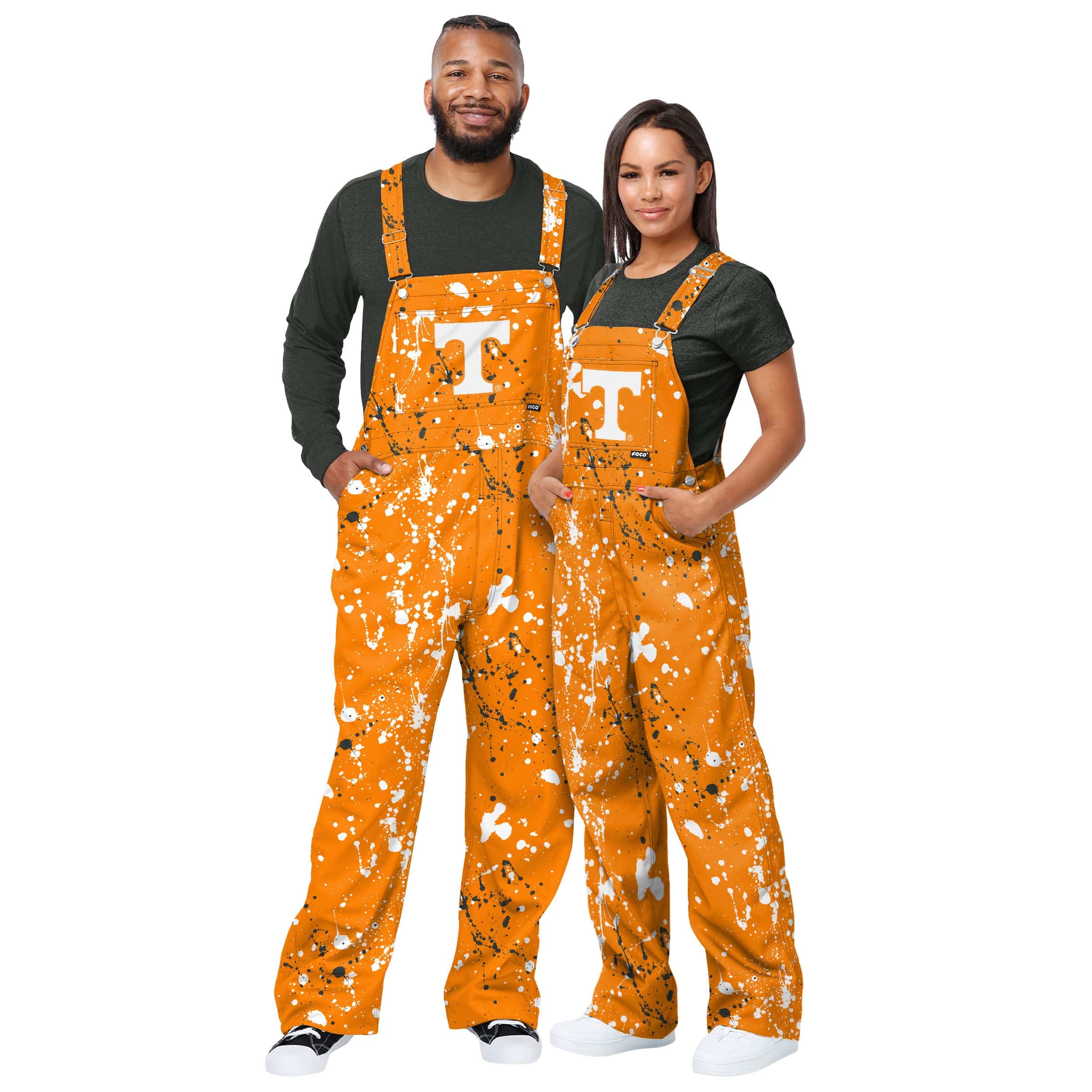 Tennessee Volunteers NCAA Mens Paint Splatter Bib Overalls - Image 3