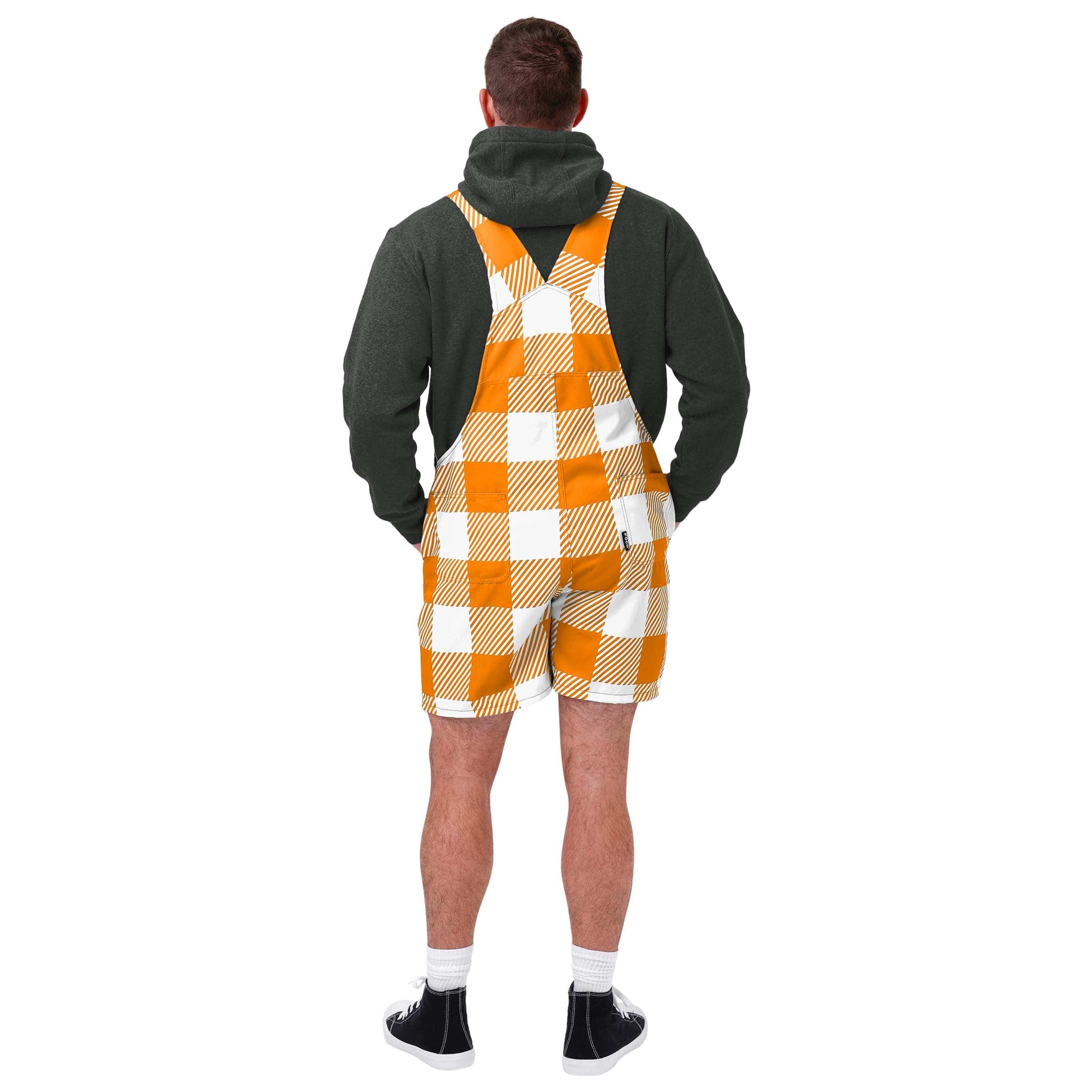 Tennessee Volunteers NCAA Mens Plaid Bib Shortalls - Image 2