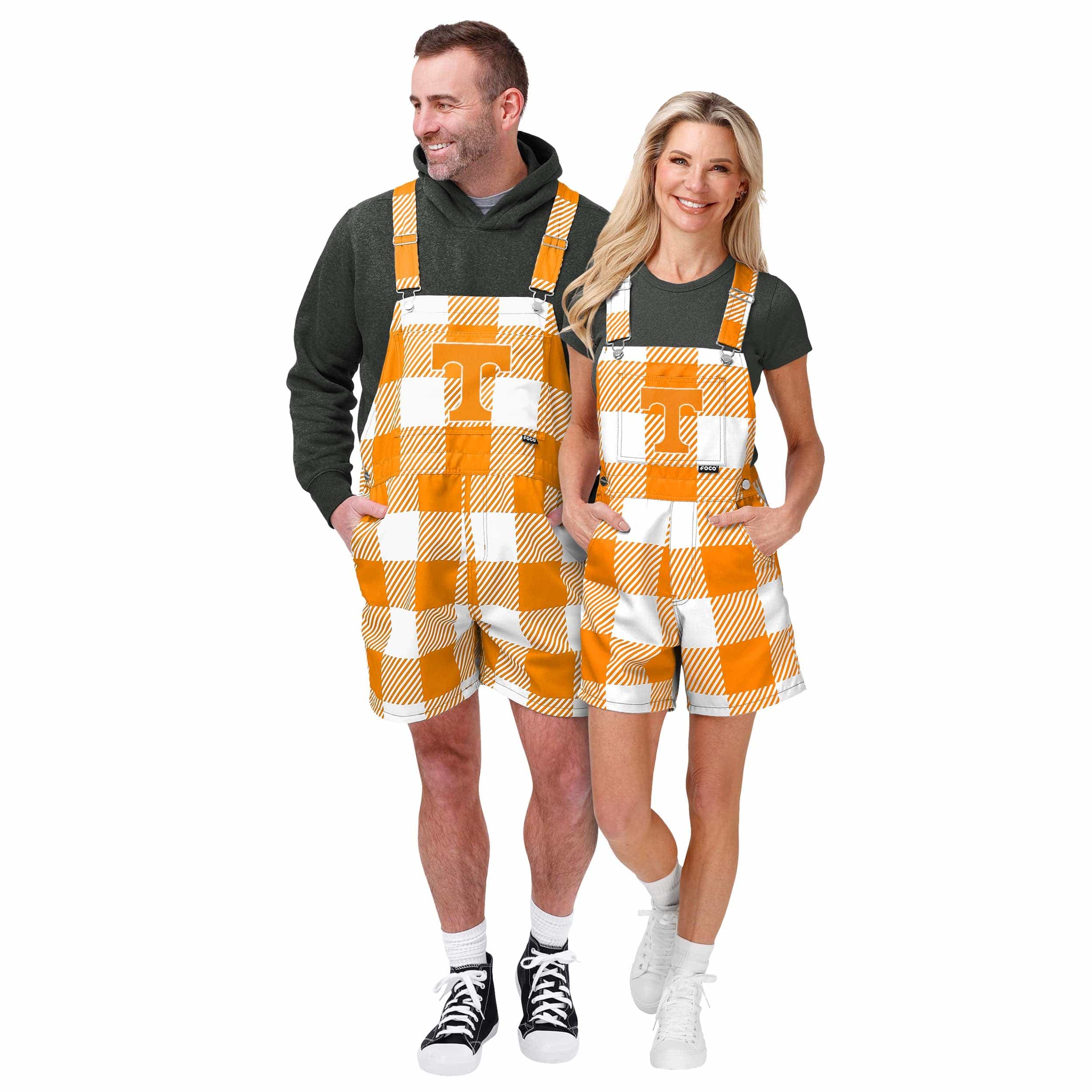 Tennessee Volunteers NCAA Mens Plaid Bib Shortalls - Image 3