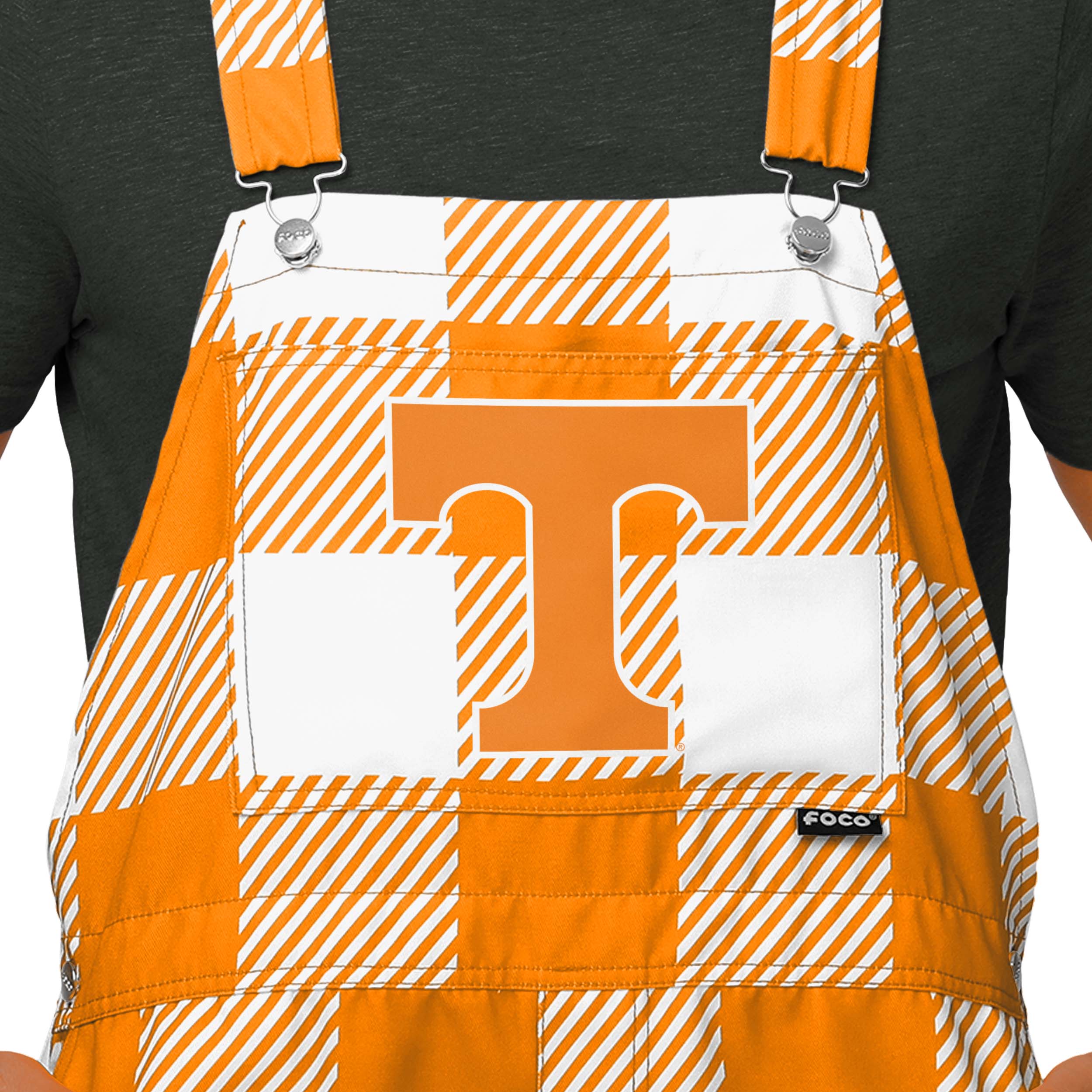 Tennessee Volunteers NCAA Mens Plaid Bib Shortalls - Image 4