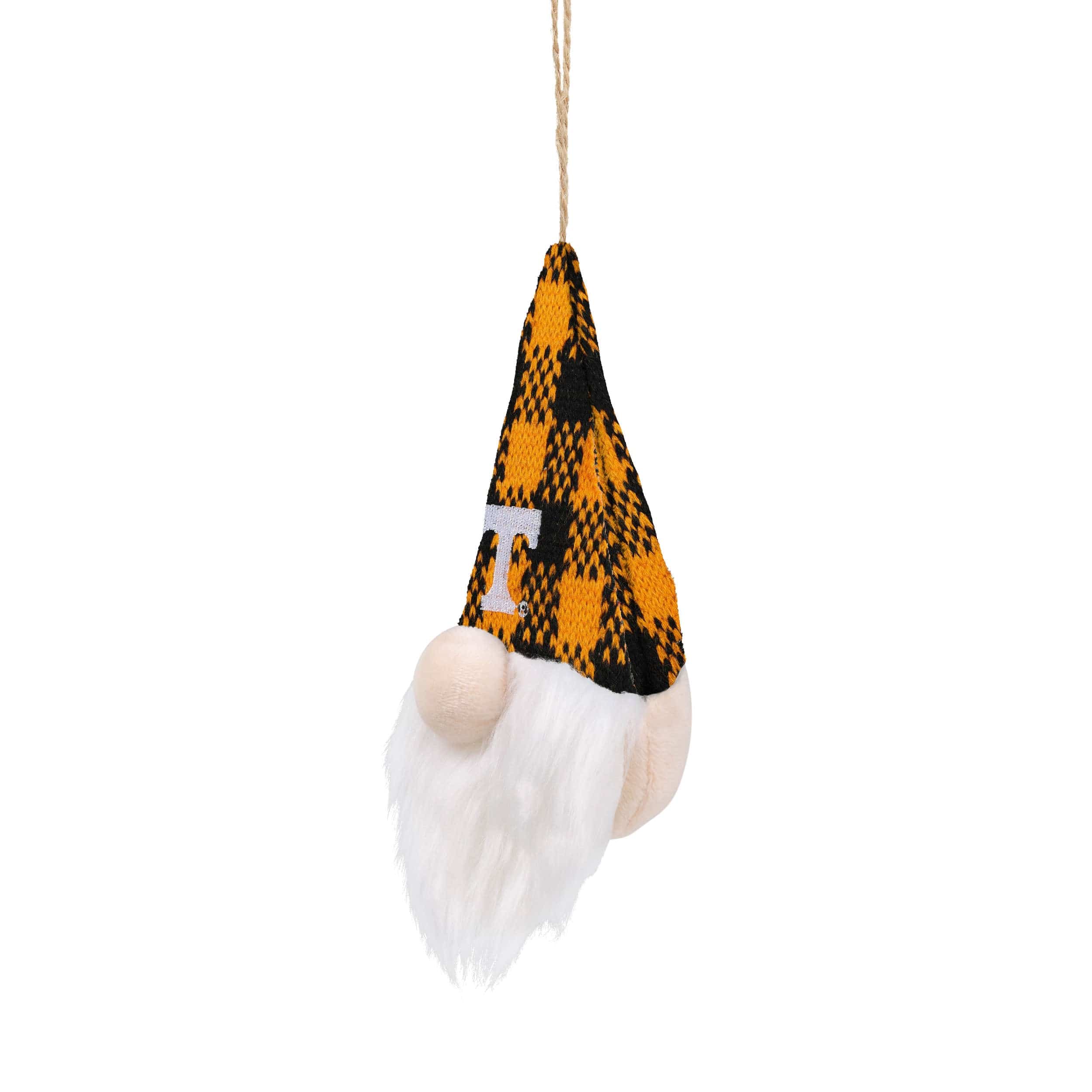 Tennessee Volunteers NCAA Plaid Hat Plush Gnome Ornament - Image 2