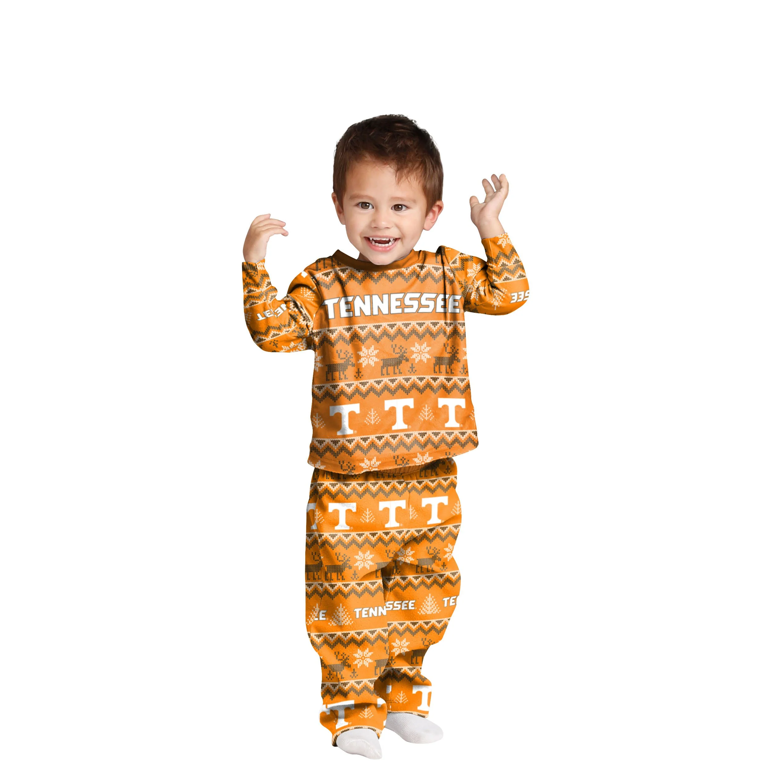 Tennessee Volunteers NCAA Ugly Pattern Family Holiday Pajamas - Image 3