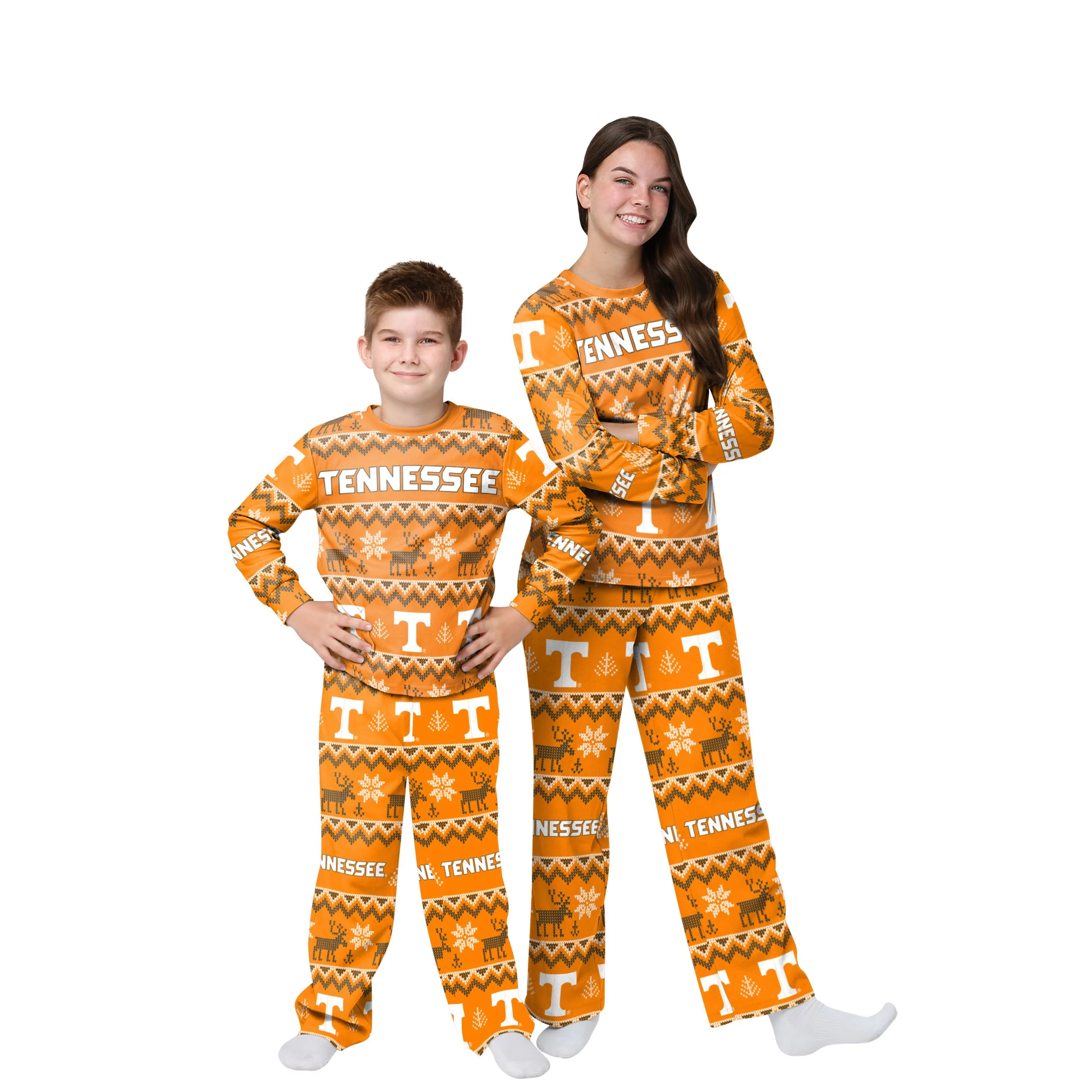 Tennessee Volunteers NCAA Ugly Pattern Family Holiday Pajamas - Image 4