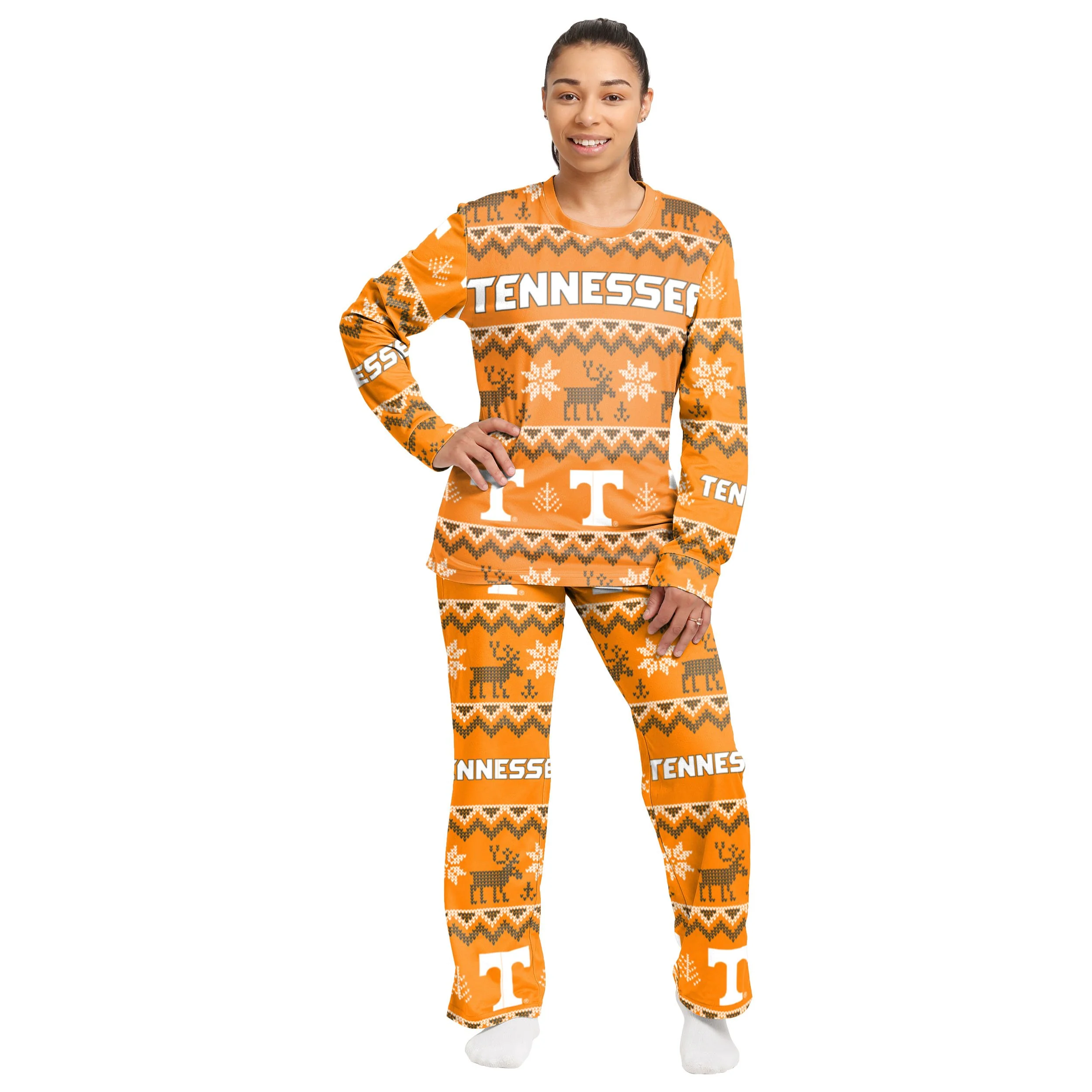 Tennessee Volunteers NCAA Ugly Pattern Family Holiday Pajamas - Image 5