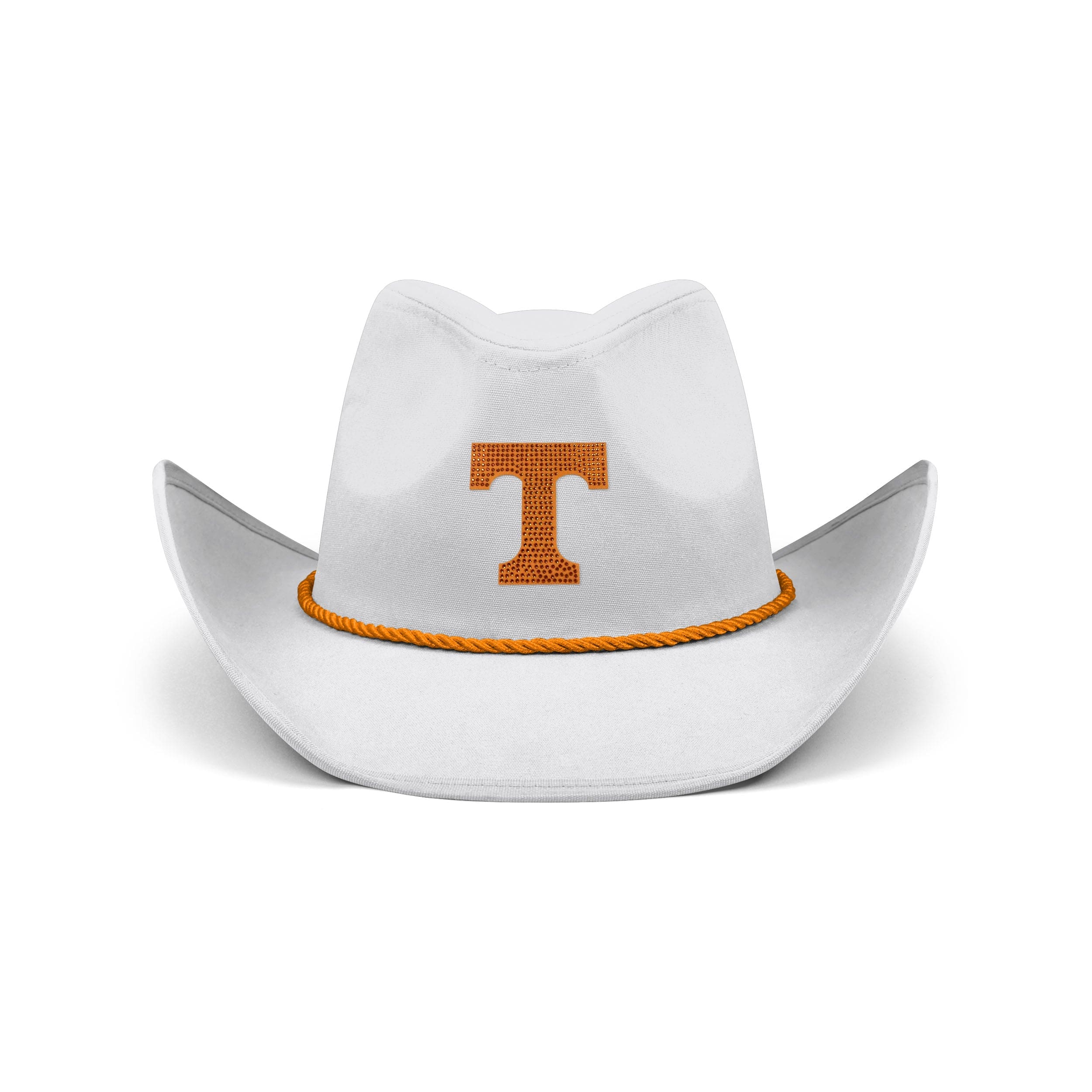 Tennessee Volunteers NCAA White Rhinestone Logo Cowboy Hat - Image 3