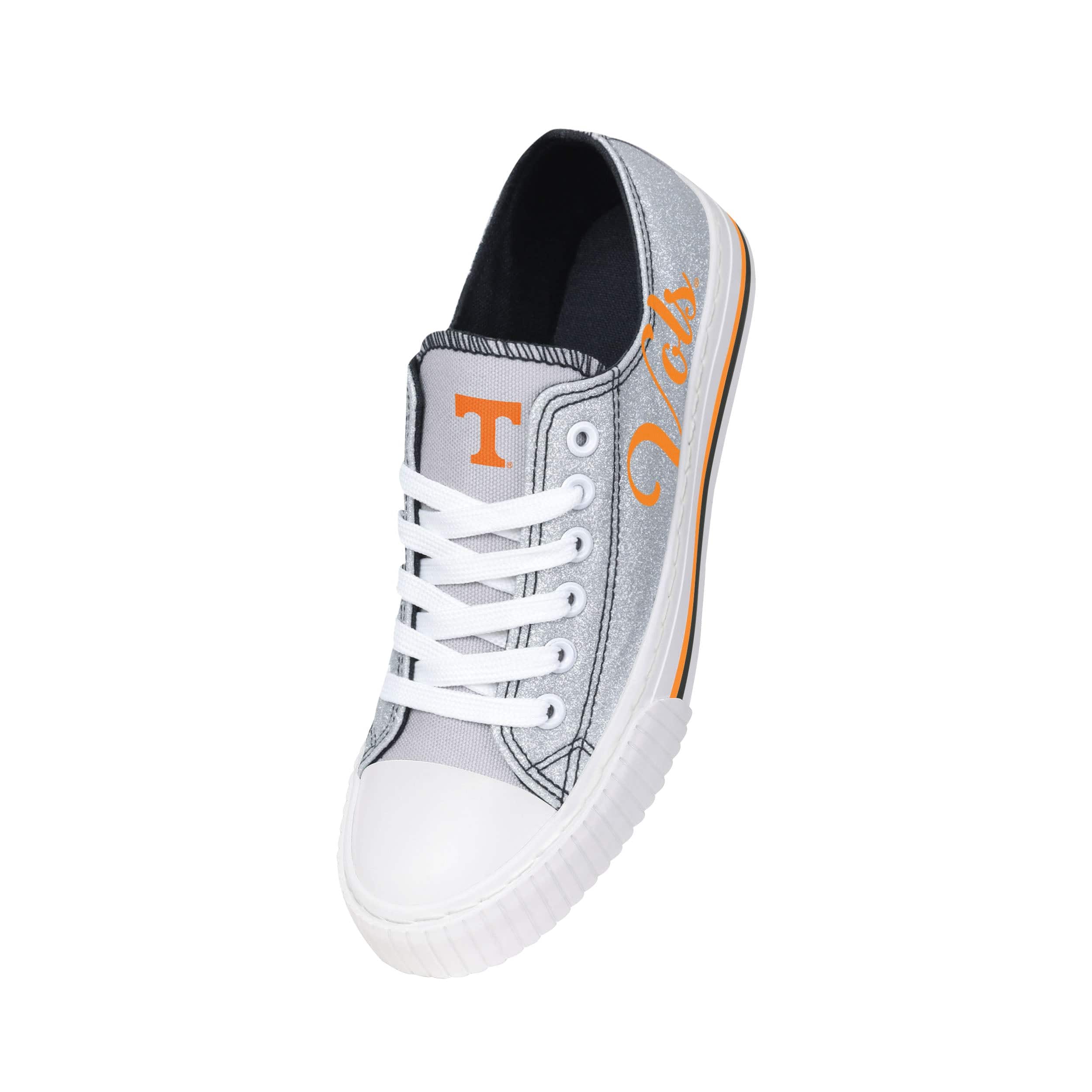 Tennessee Volunteers NCAA Womens Color Glitter Low Top Canvas Shoes - Image 3