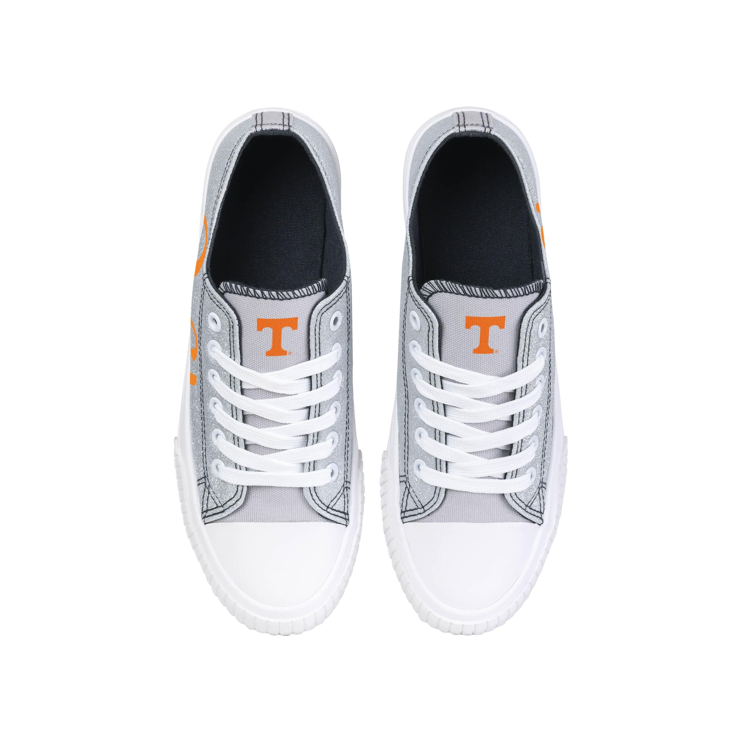 Tennessee Volunteers NCAA Womens Color Glitter Low Top Canvas Shoes - Image 4